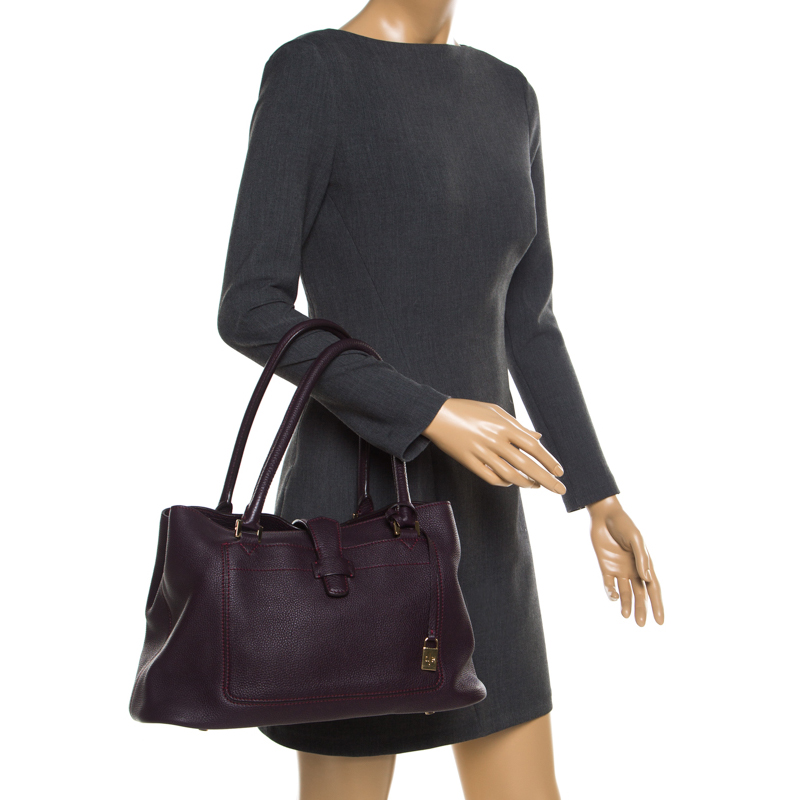 

Loro Piana Dark Purple Leather Tote