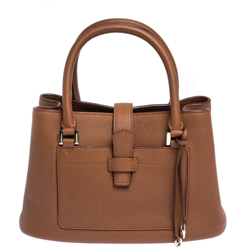 Pre Owned Loro Piana Brown Leather Bellevue Odessa Tote