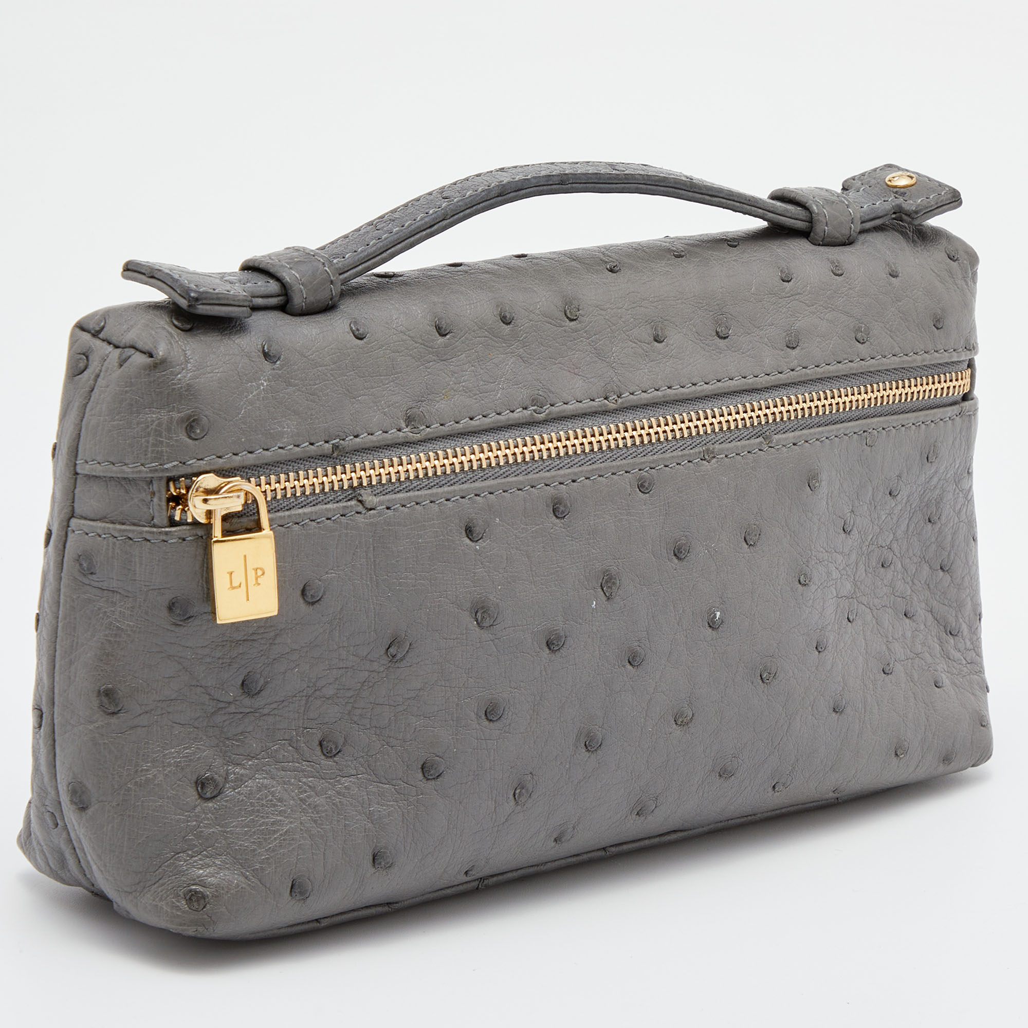 Loro Piana Ostrich Grey Bag RJC2181 – LuxuryPromise