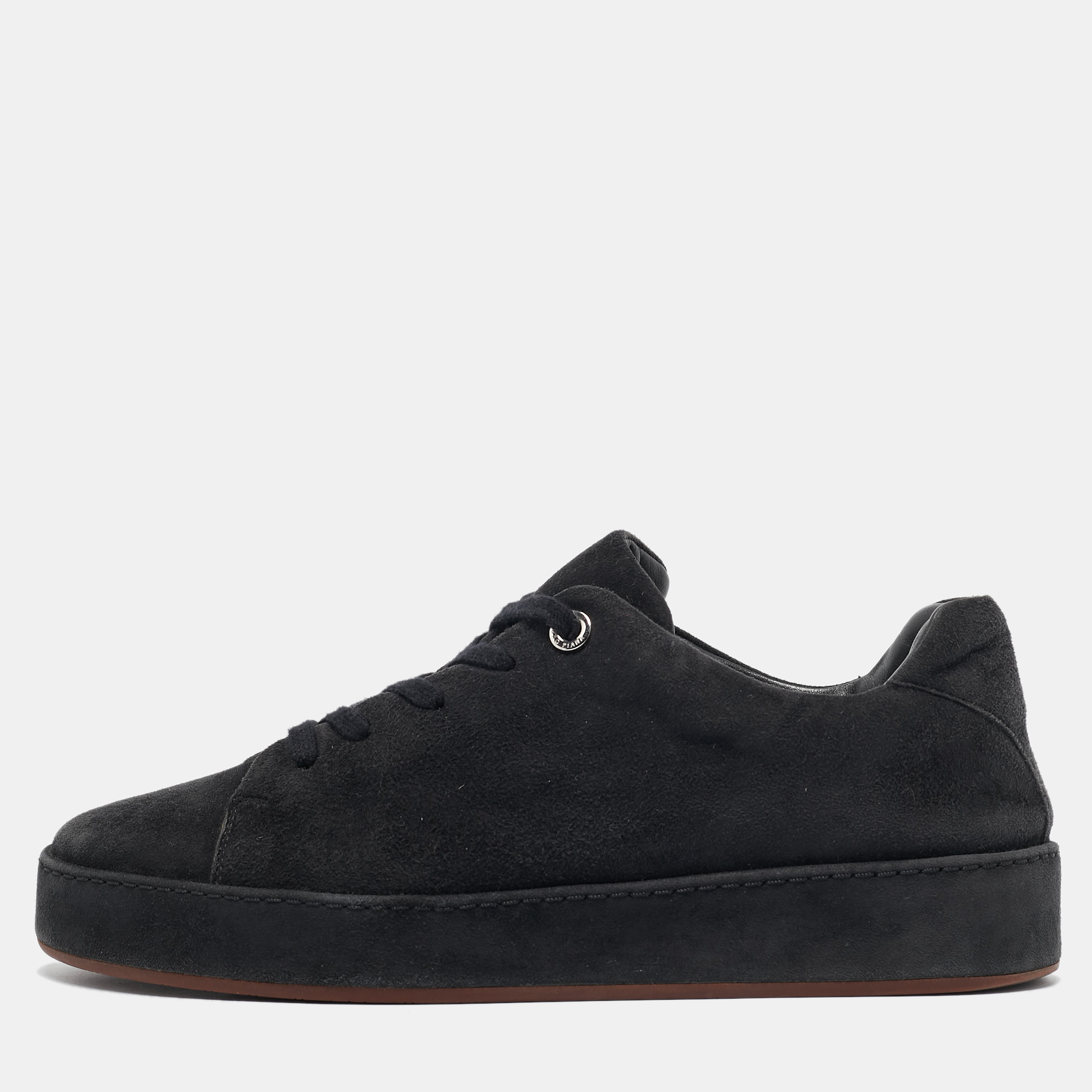 

Loro Piana Black Suede Nuages Lace Up Sneakers Size