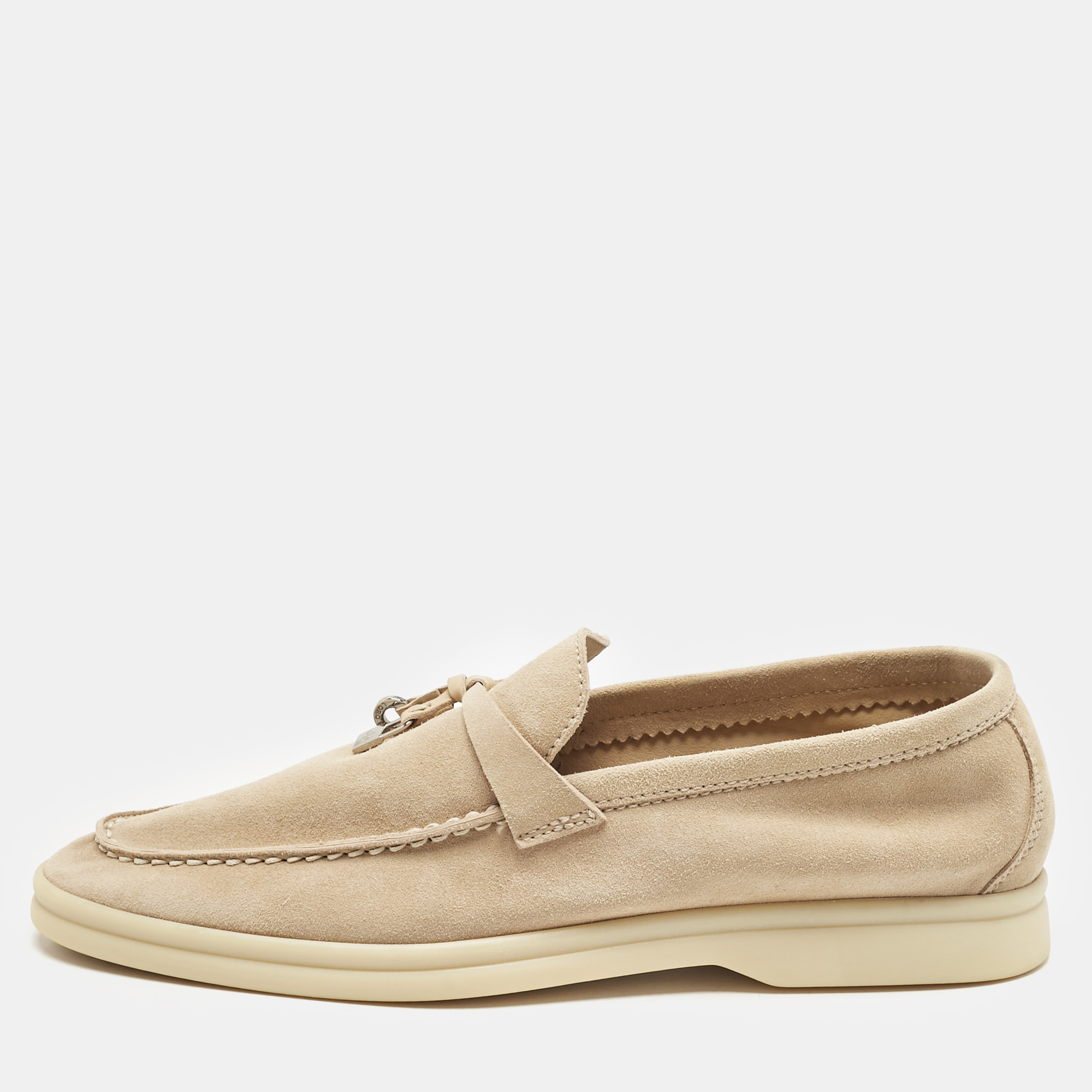 

Loro Piana Beige Suede Summer Charms Walk Loafers Size