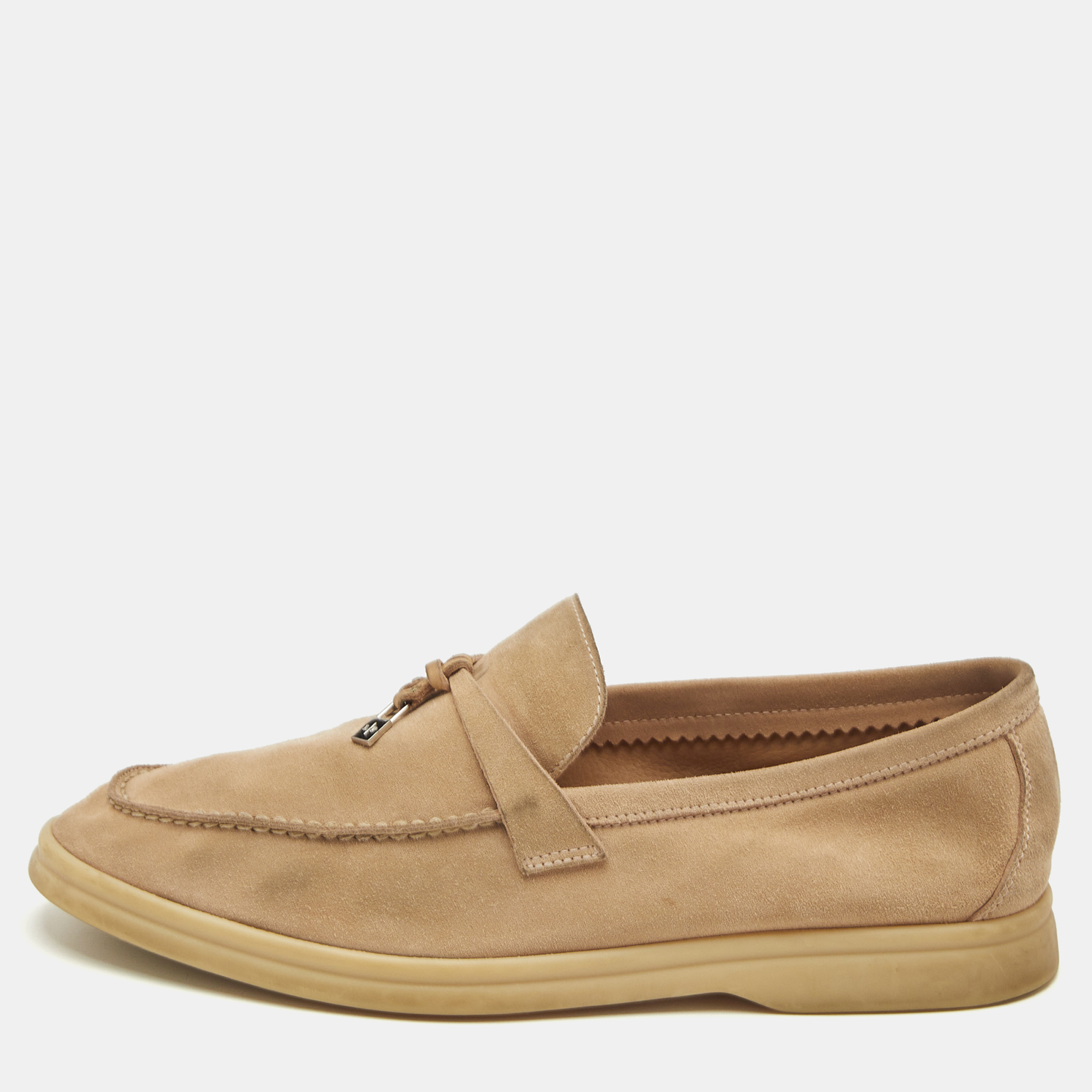 

Loro Piana Beige Suede Summer Charms Walk Loafers Size, Brown