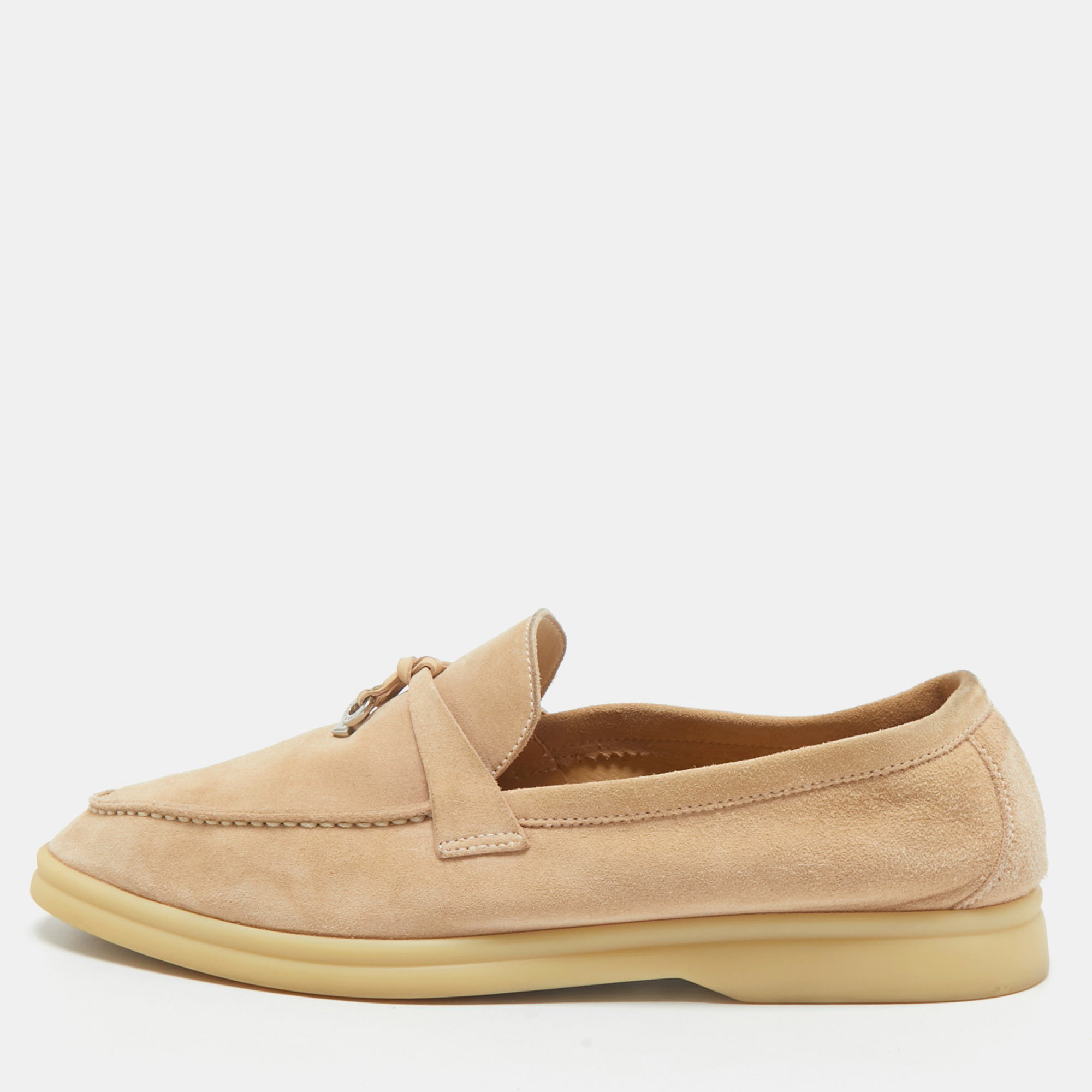 

Loro Piana Beige Suede Summer Charms Walk Loafers Size