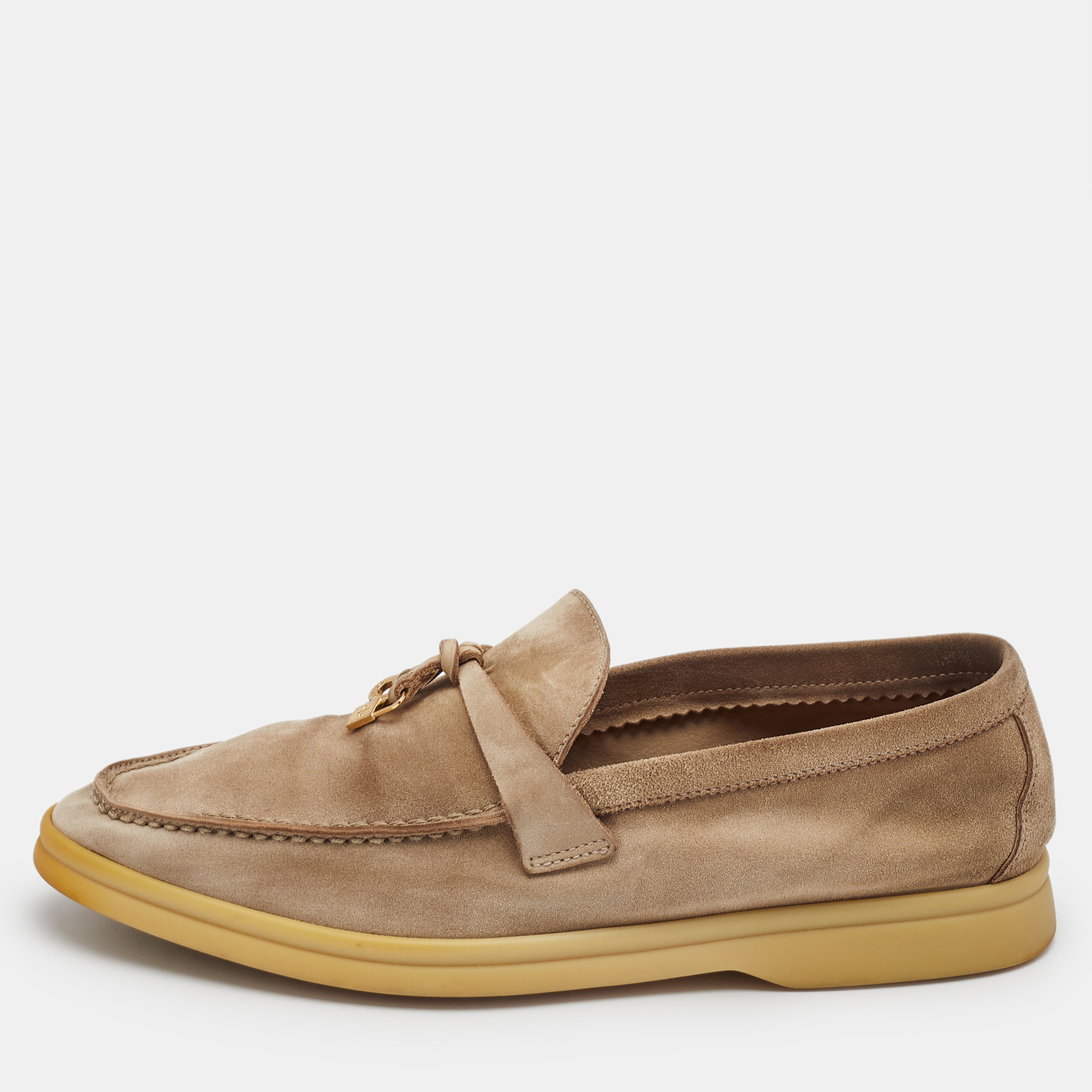 

Loro Piana Beige Suede Summer Charms Walk Loafers Size