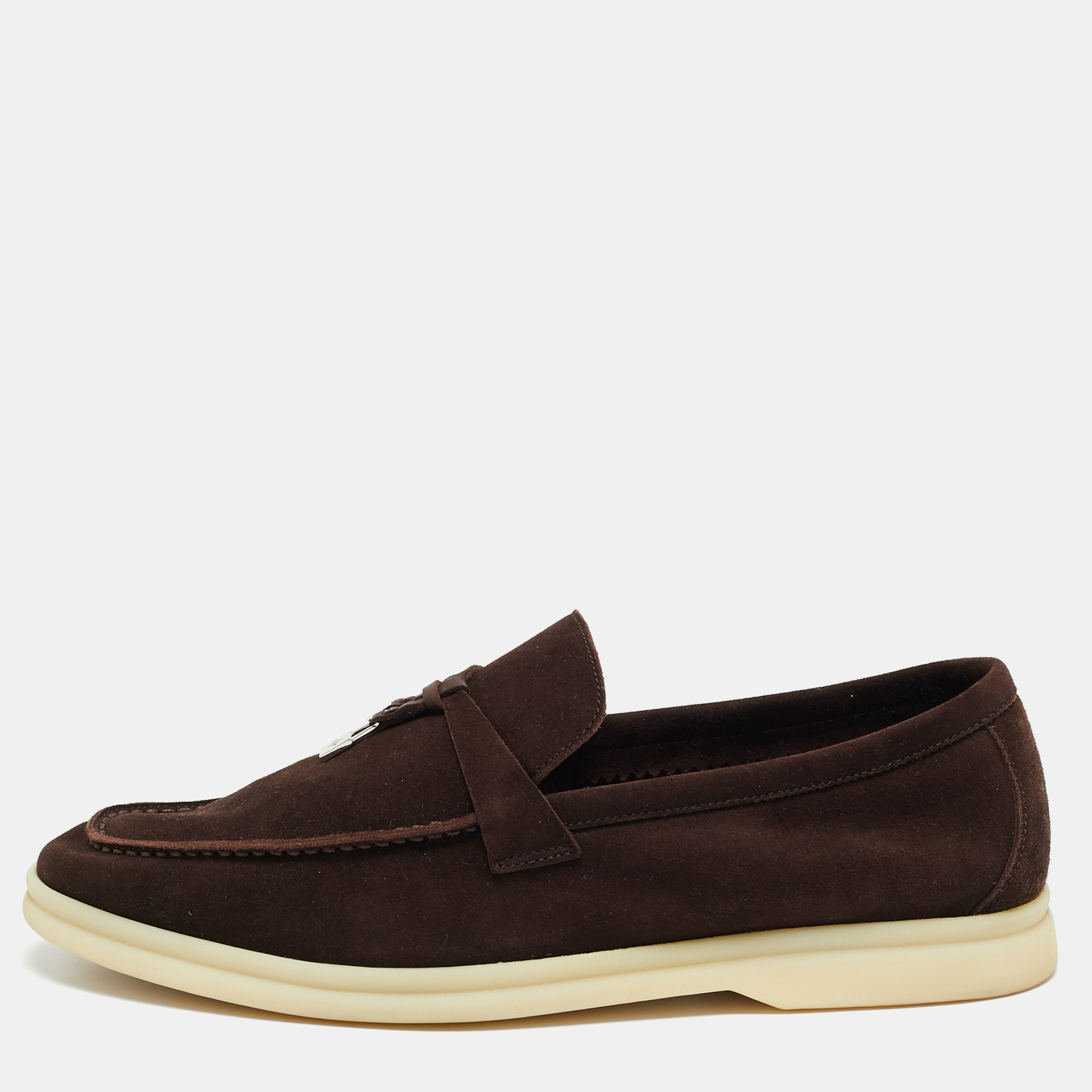 

Loro Piana Brown Suede Summer Charms Walk Loafers Size