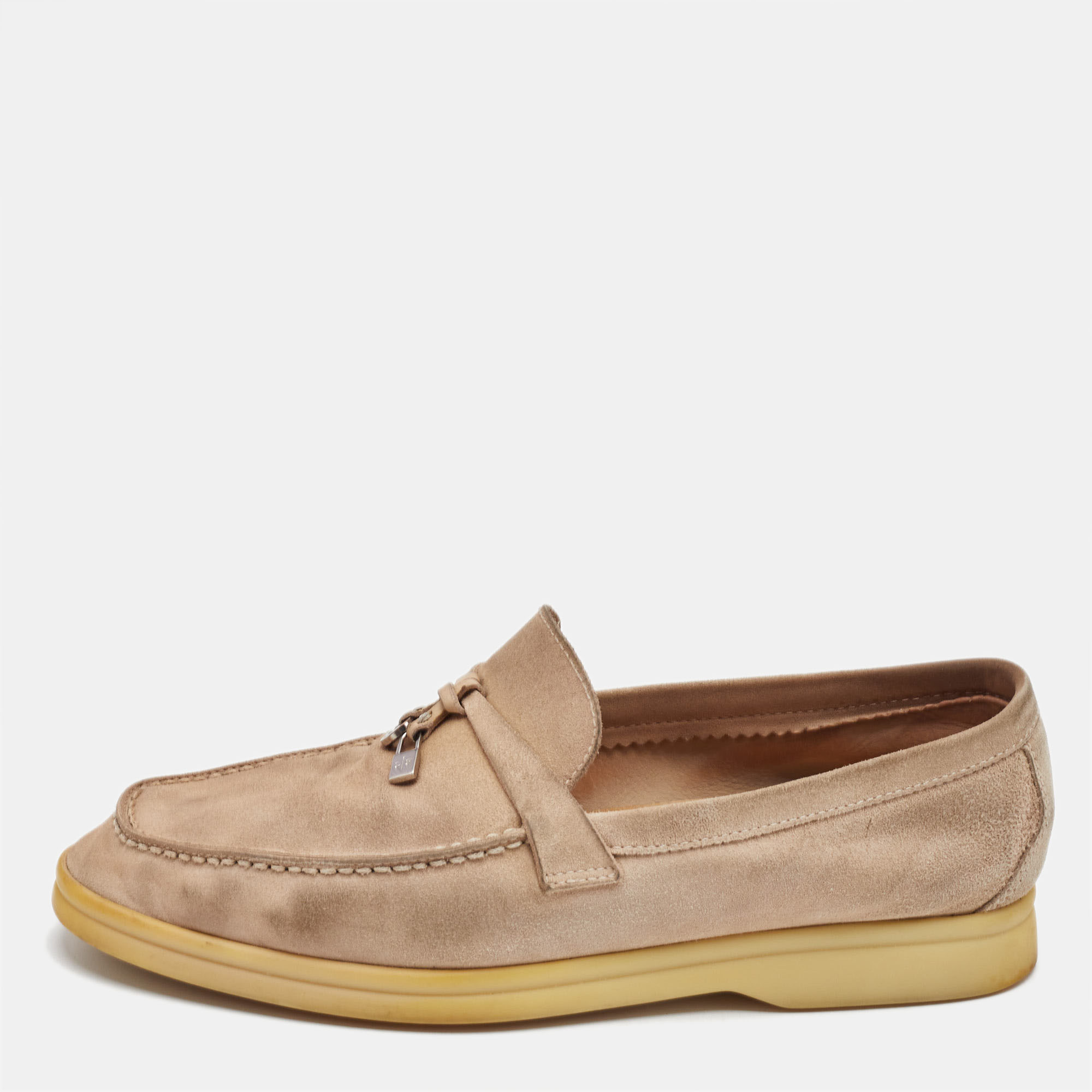 

Loro Piana Beige Suede Summer Charms Walk Loafers Size