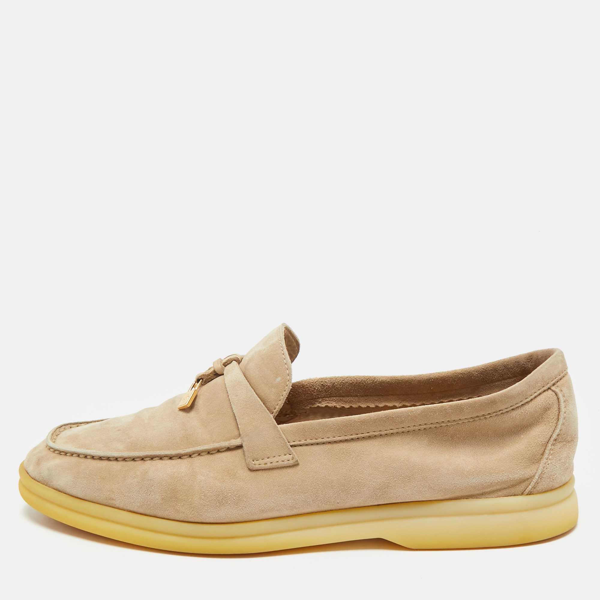 

Loro Piana Beige Suede Summer Charms Walk Loafers Size