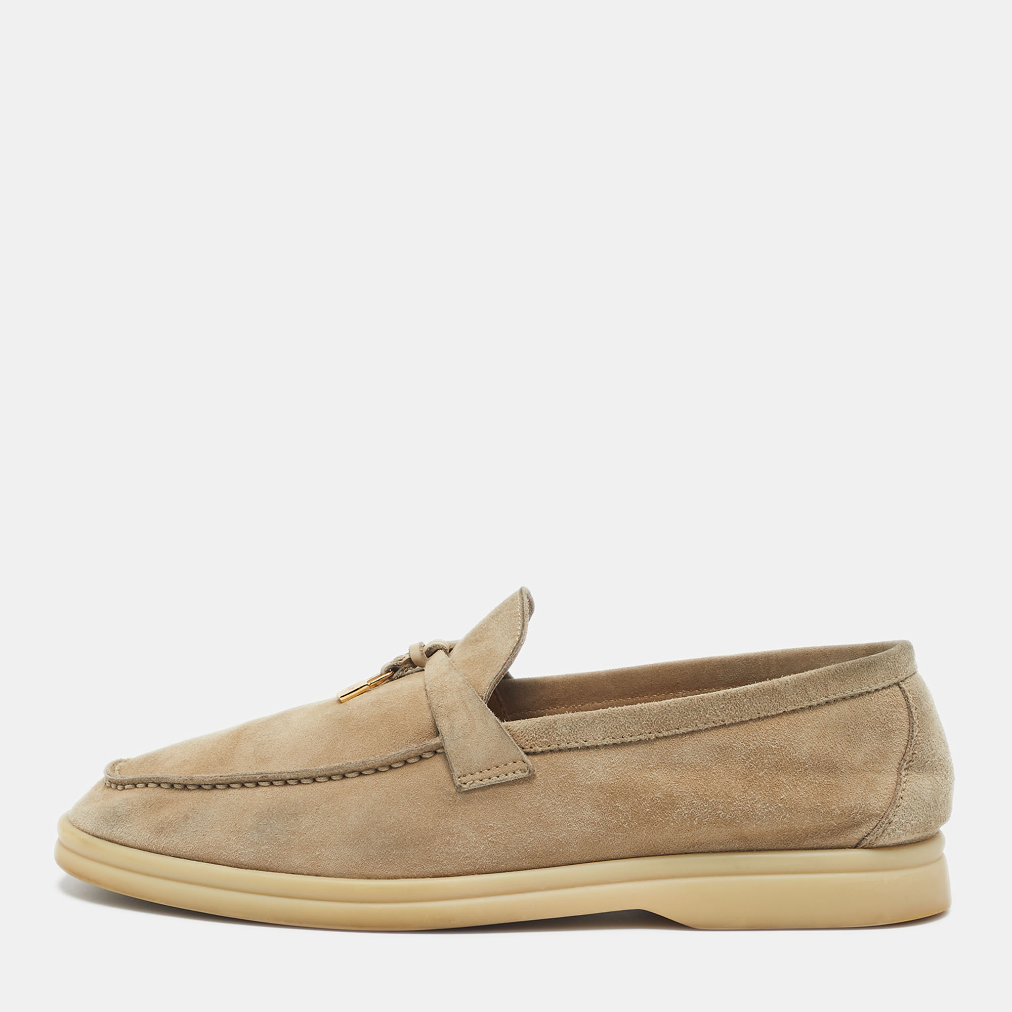 

Loro Piana Beige Suede Summer Charms Walk Loafers Size, Brown