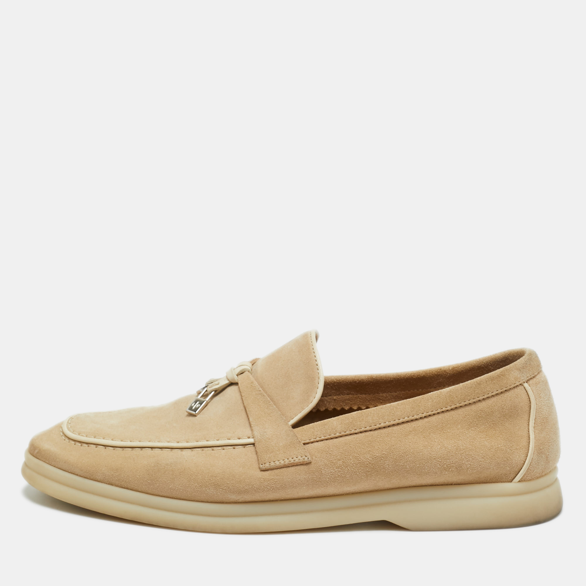 

Loro Piana Beige Suede Summer Charms Walk Loafers Size