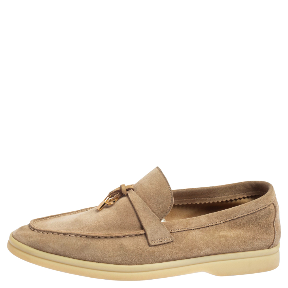 

Loro Piana Beige Suede Summer Charms Walk Loafers Size