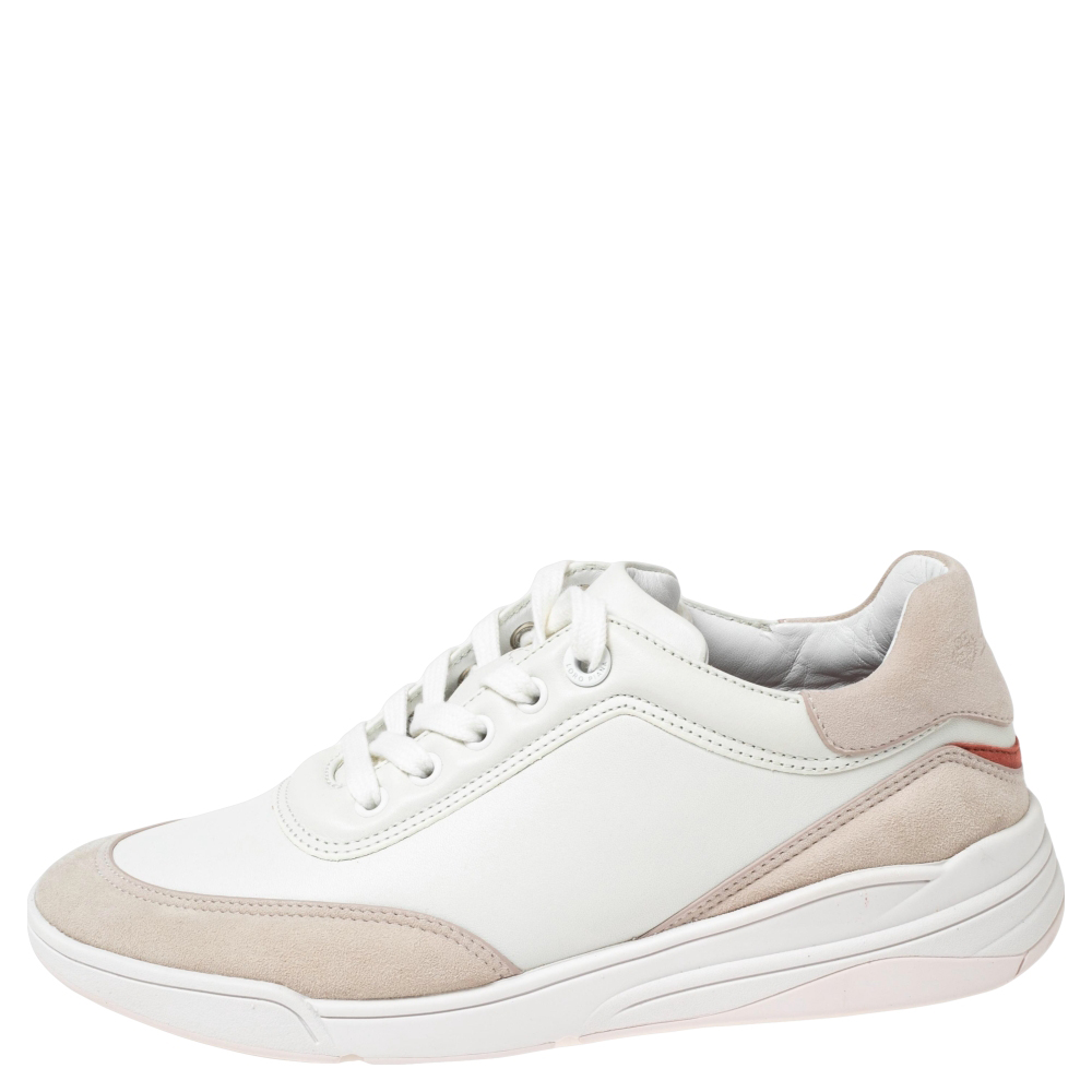 

Loro Piana Beige/Grey Suede And Leather Low Top Sneakers Size