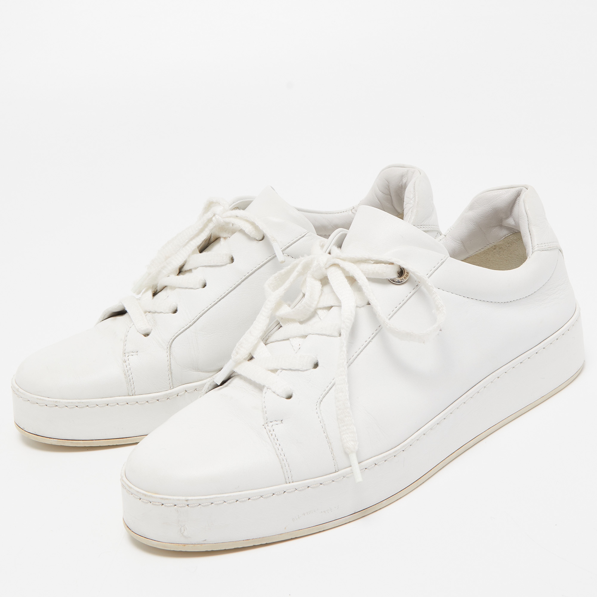 

Loro Piana White Leather Nuages Sneakers Size