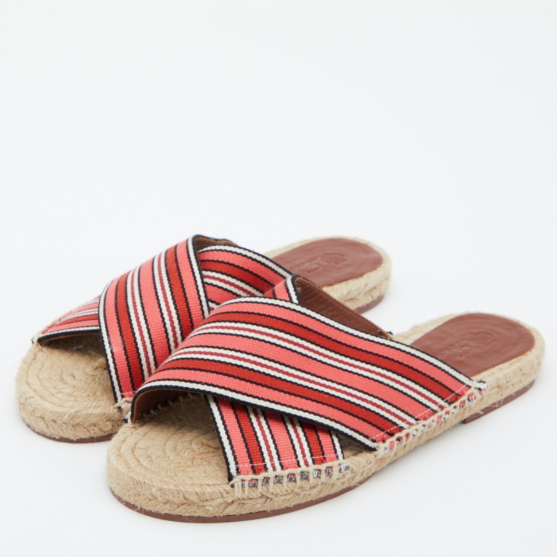 

Loro Piana Multicolor Fabric Criss Cross Flat Espadrilles Size