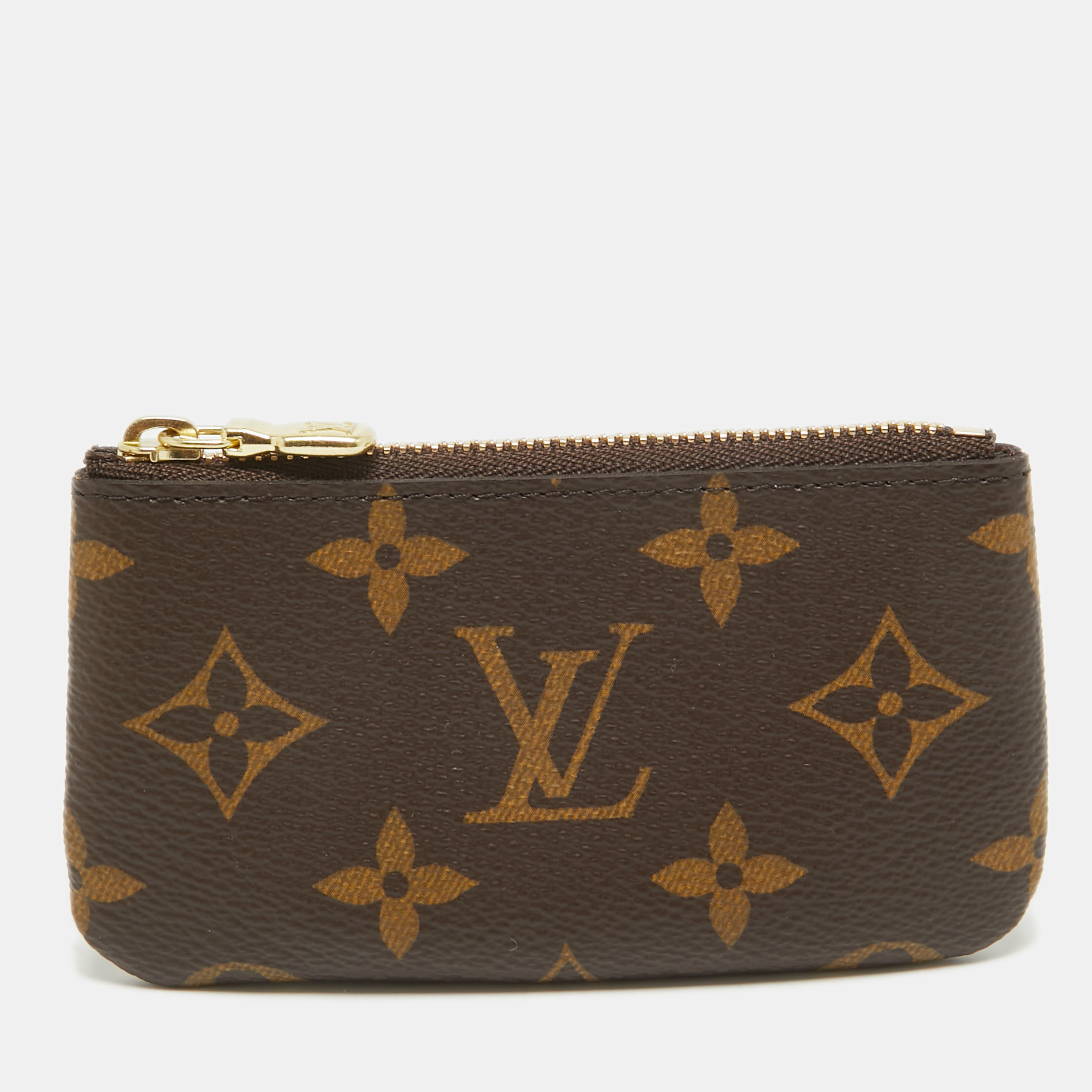 Pre-owned Louis Vuitton Monogram Canvas Key Pouch In Brown