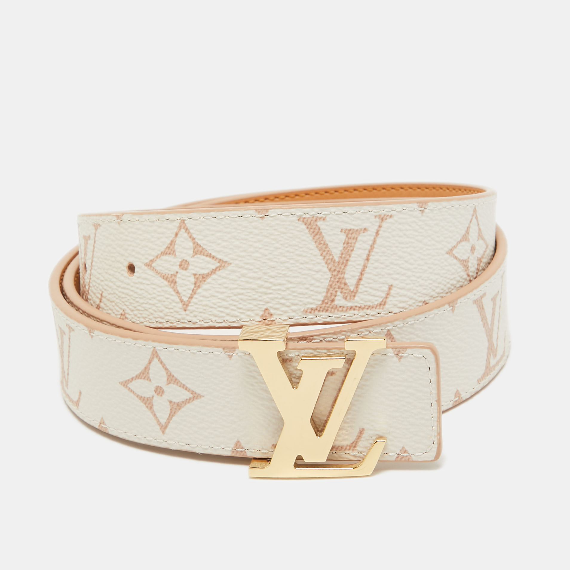 

Louis Vuitton Dune Monogram Canvas LV Initiales Reversible Belt 85CM, Beige