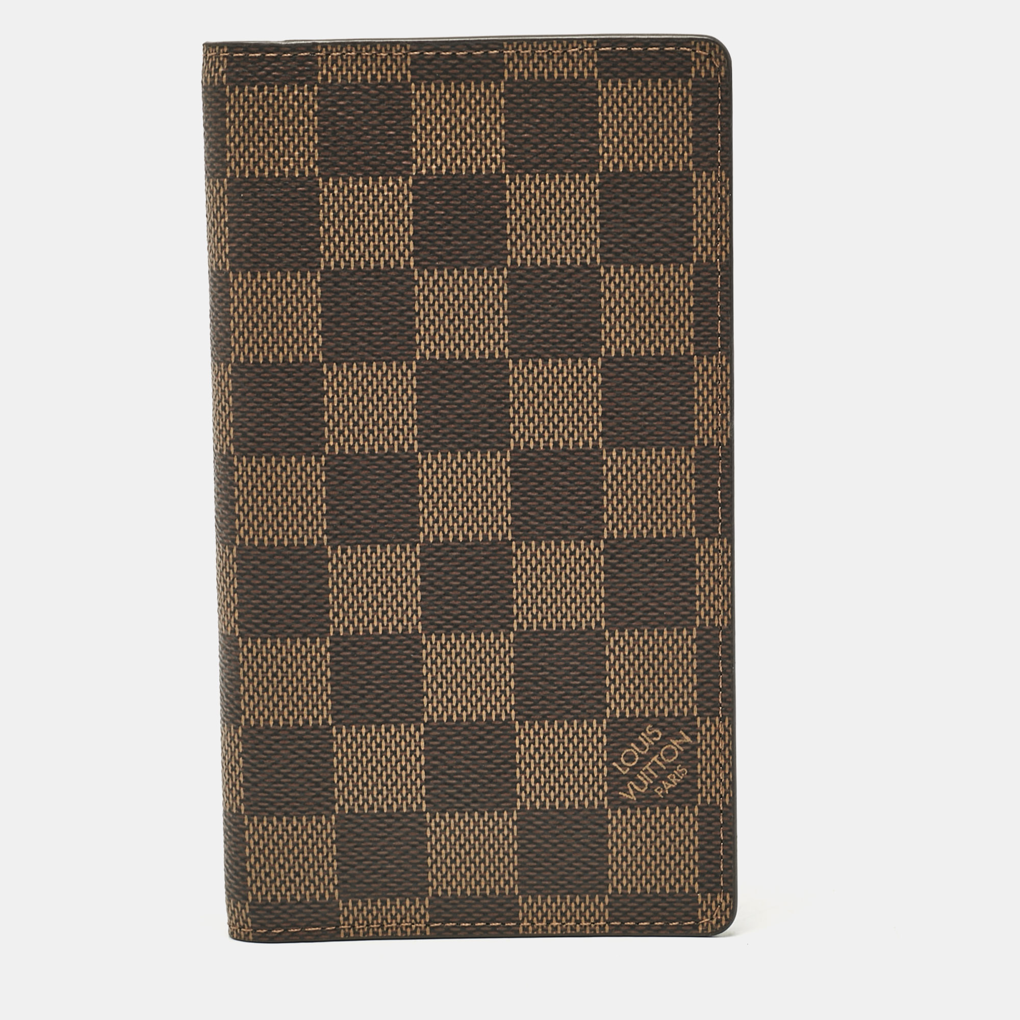 

Louis Vuitton Damier Ebene Canvas Pocket Agenda Cover, Brown