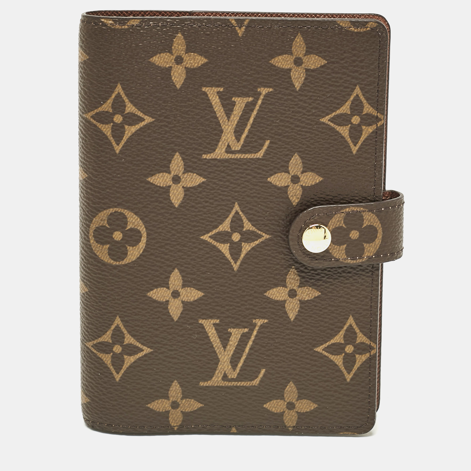 

Louis Vuitton Monogram Canvas Small Ring Agenda Cover, Brown