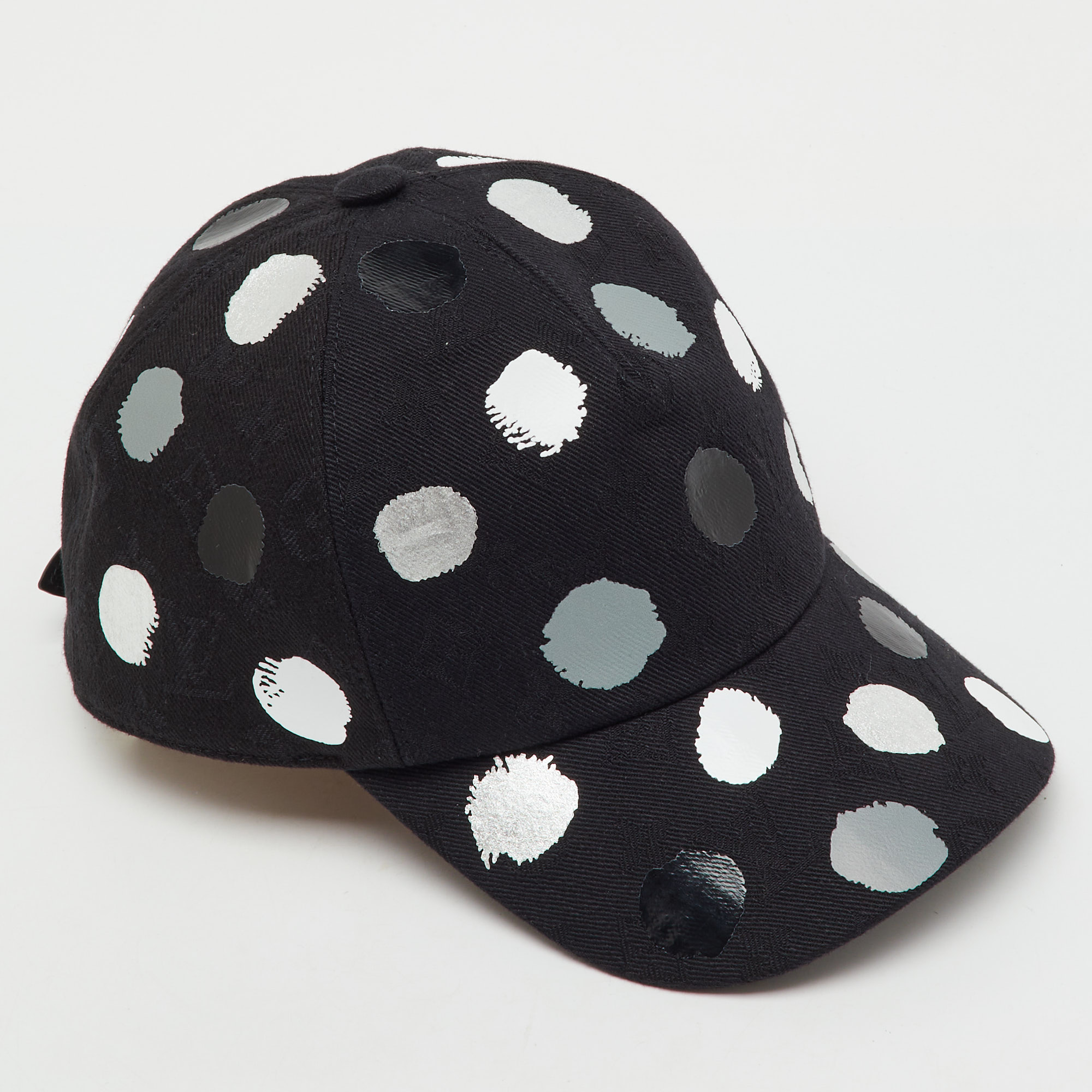 Pre-owned Louis Vuitton X Yayoi Kusama Black Cotton Infinity Dots Baseball Cap