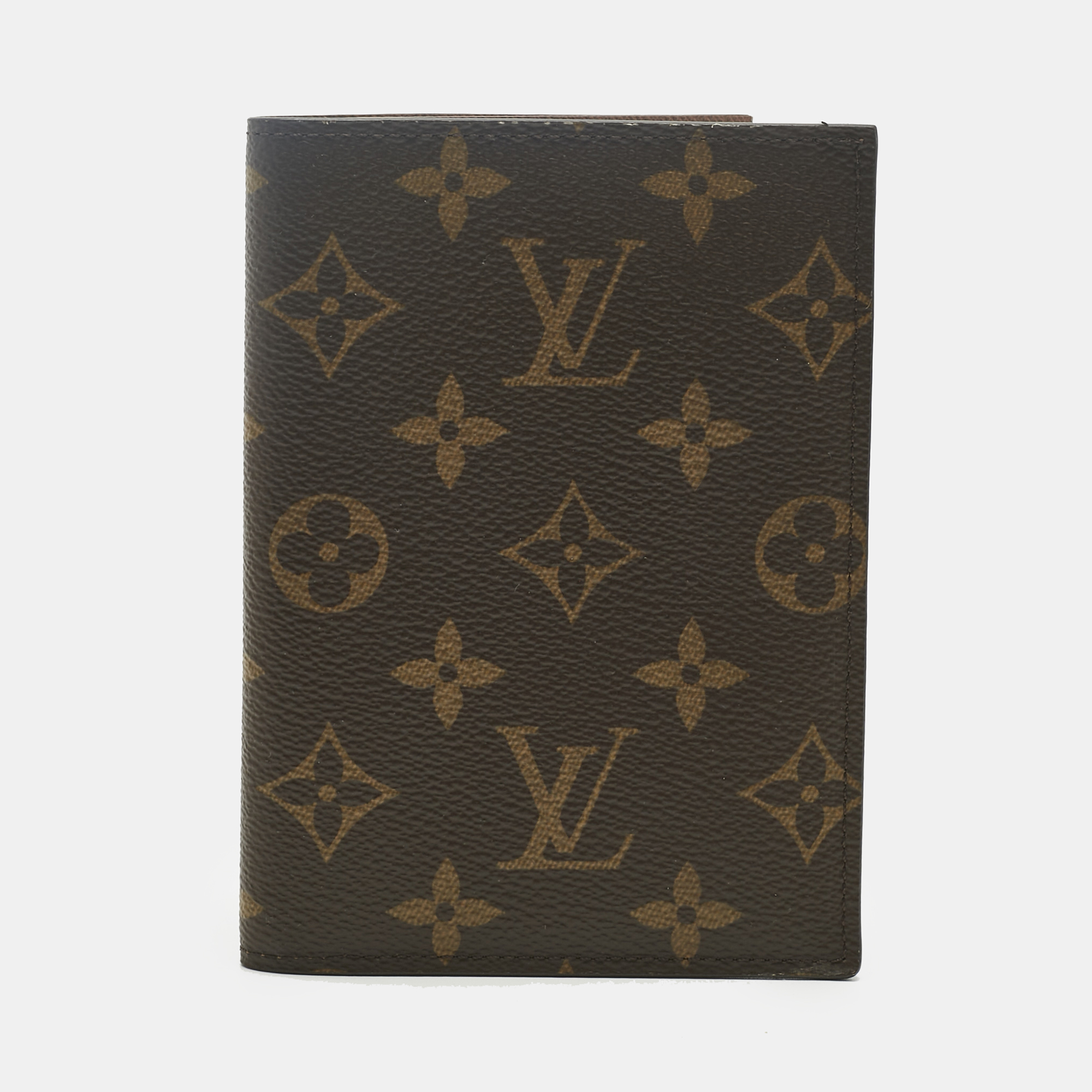 

Louis Vuitton Monogram Canvas Passport Cover, Brown