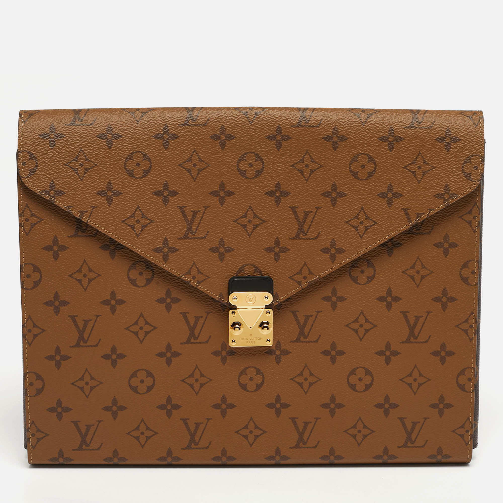 

Louis Vuitton Mark Monogram Reverse Canvas Folder, Brown