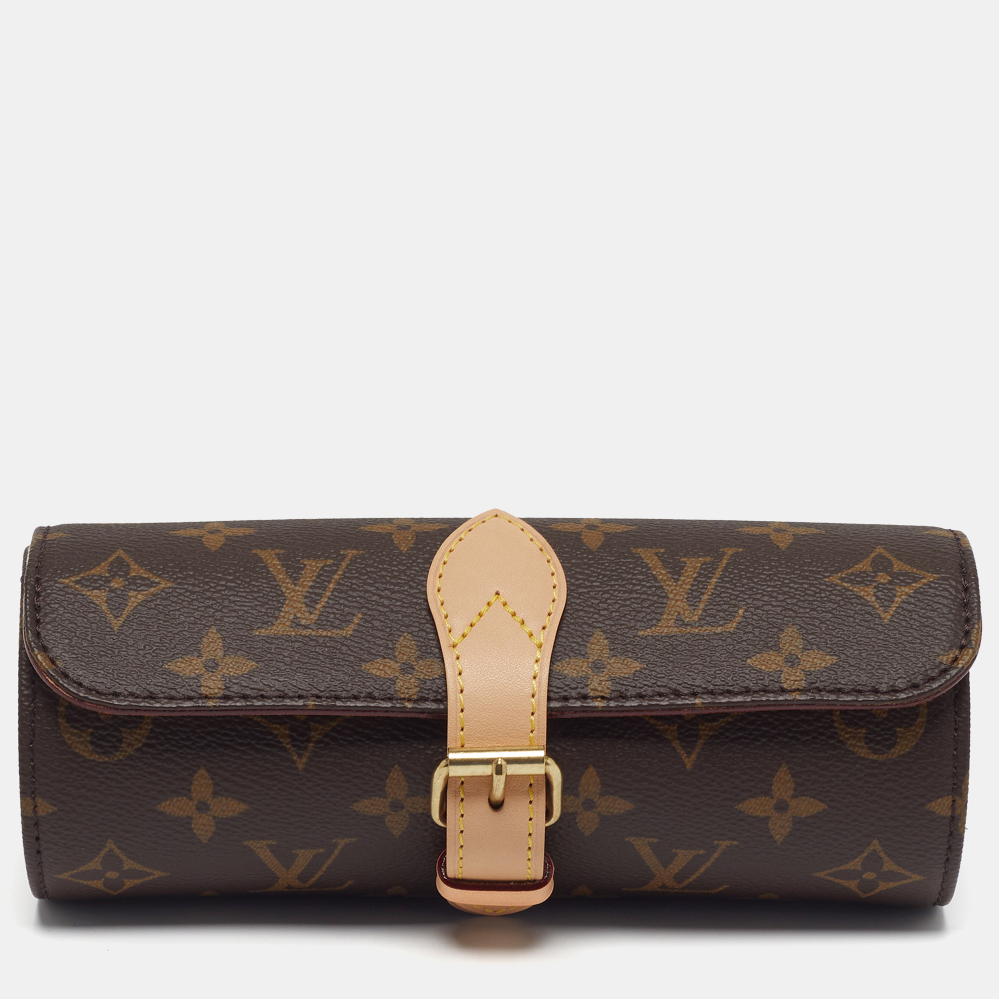 

Louis Vuitton 3 Watch Case Monogram Canvas, Brown