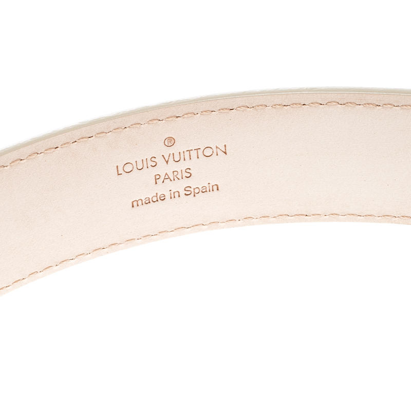 Louis Vuitton White Damier Azur Tresor Belt Cloth ref.833840 - Joli Closet
