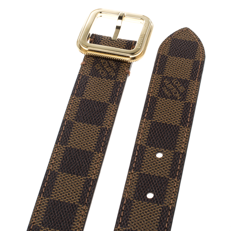 Louis Vuitton Damier Ebene Canvas Tresor Belt Size 95 cm Louis Vuitton