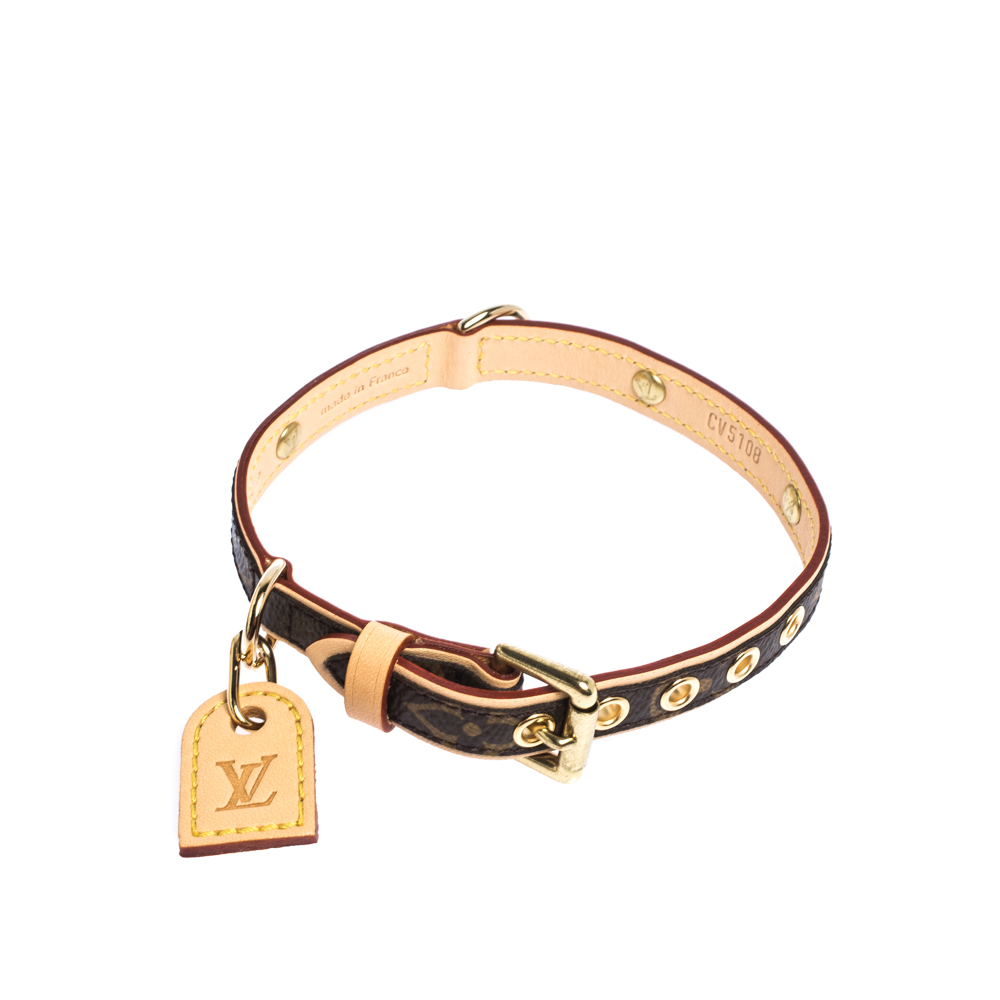 Shop Louis Vuitton Baxter dog collar pm (M58072, M80340) by Lot*Lot