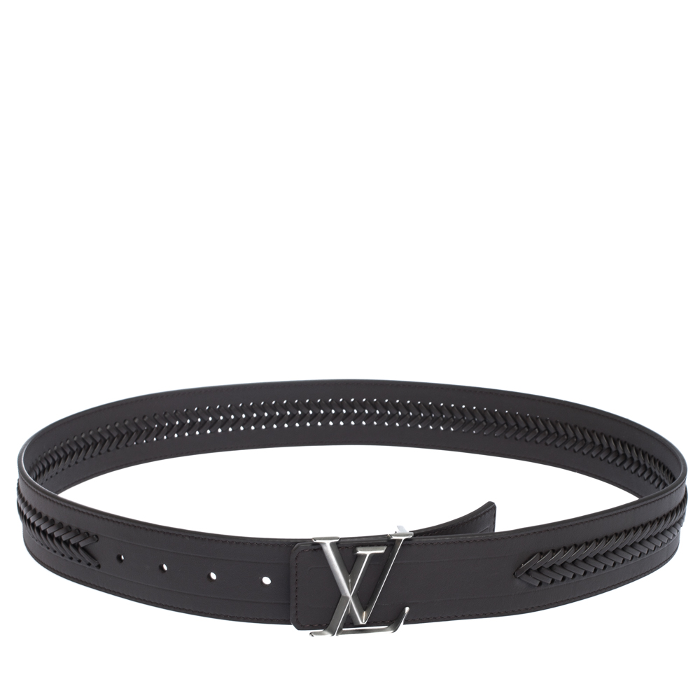 Louis Vuitton Dark Brown Leather LV Initiales Belt 90CM Louis Vuitton