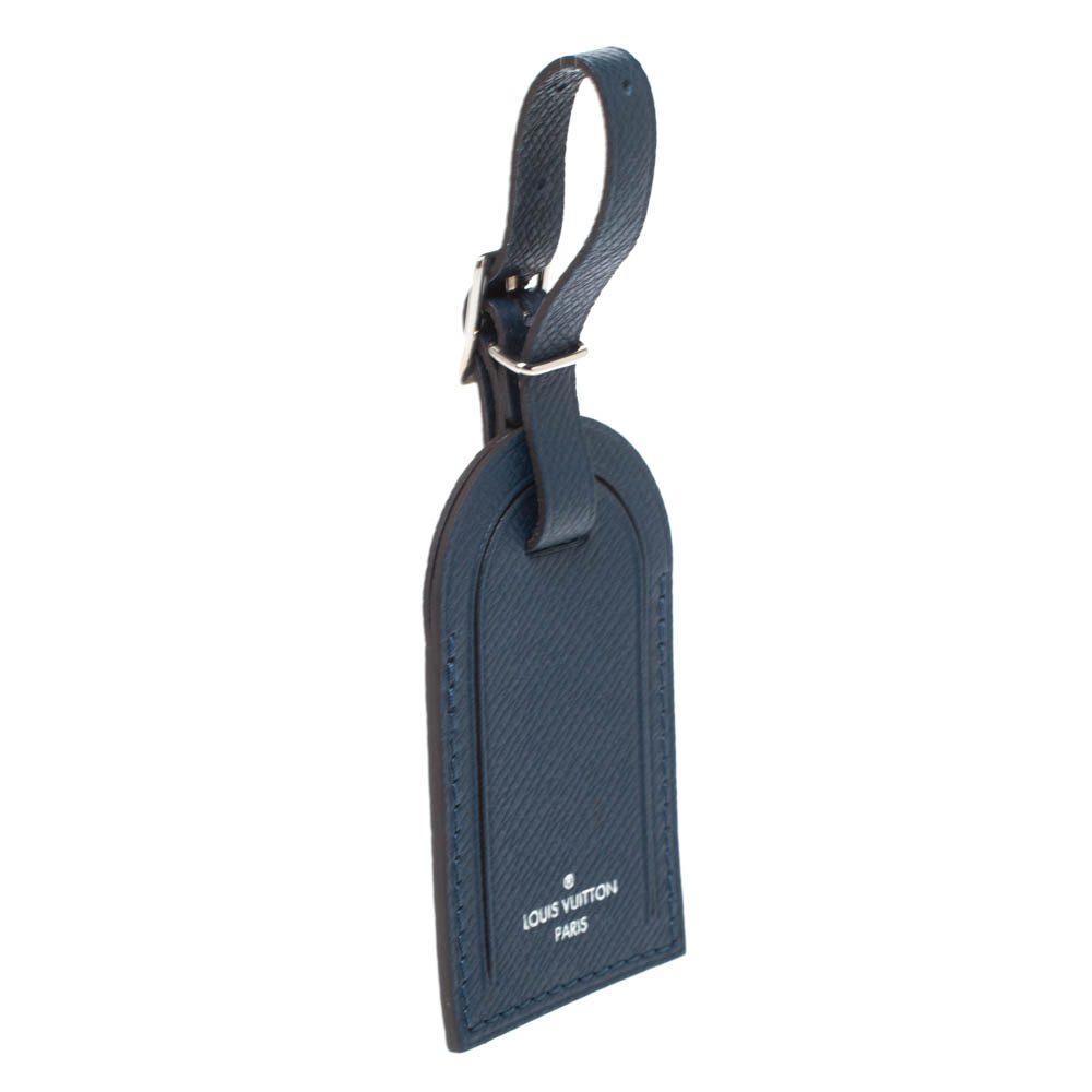 

Louis Vuitton Blue Infini Taiga Leather Luggage Name Tag