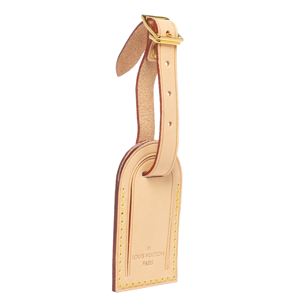 

Louis Vuitton Vachetta Leather Luggage Name Tag, Beige