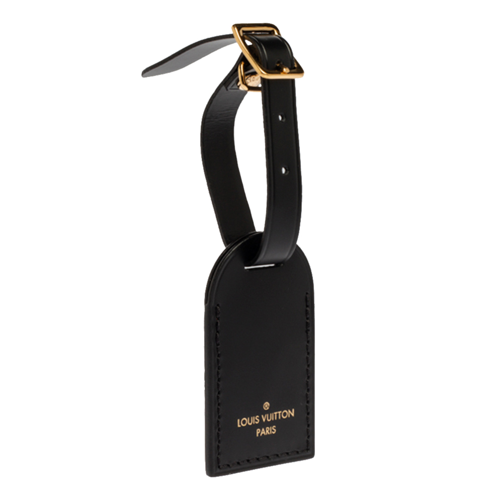 

Louis Vuitton Tag Leather Luggage Name Tag, Black