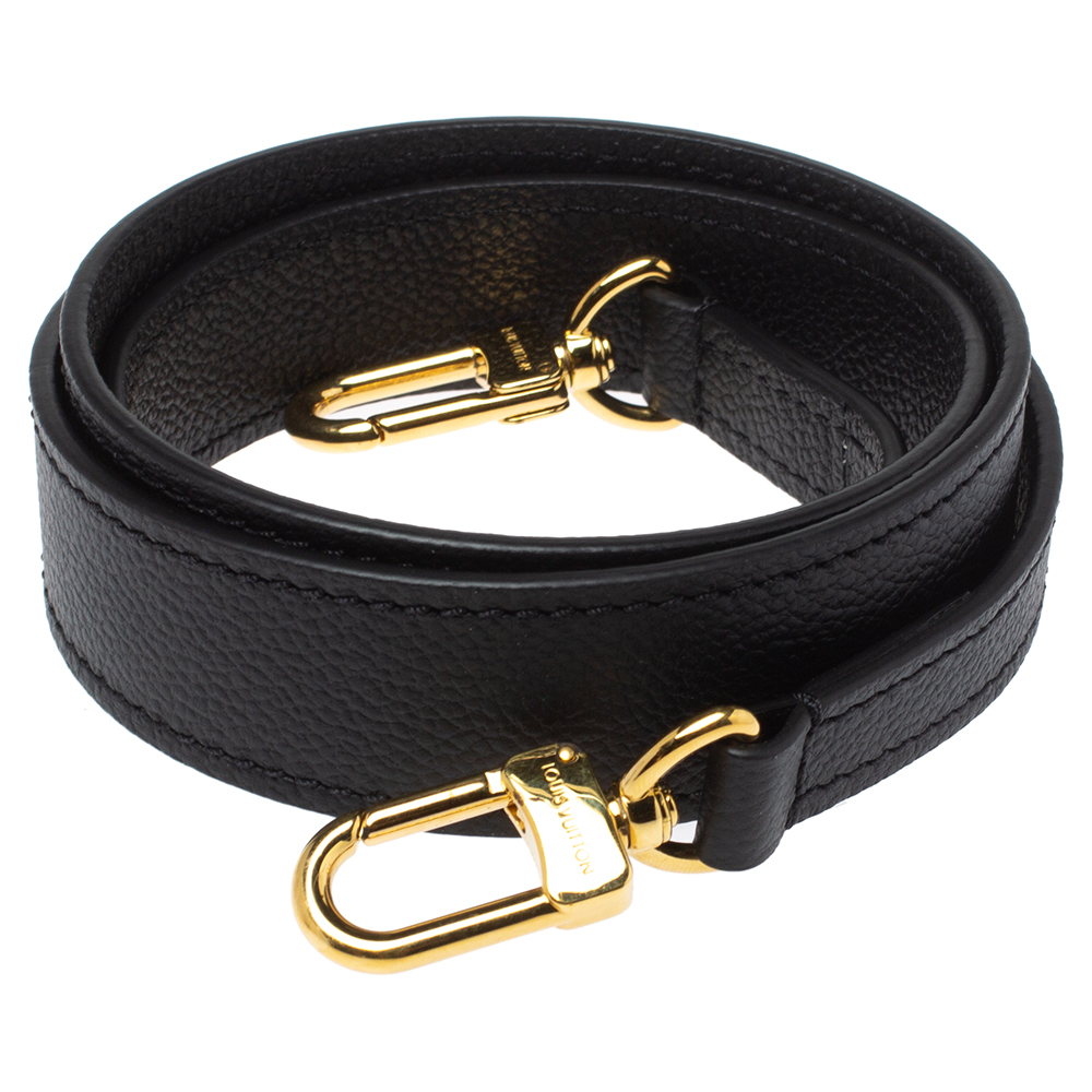 

Louis Vuitton Black Leather Shoulder Strap