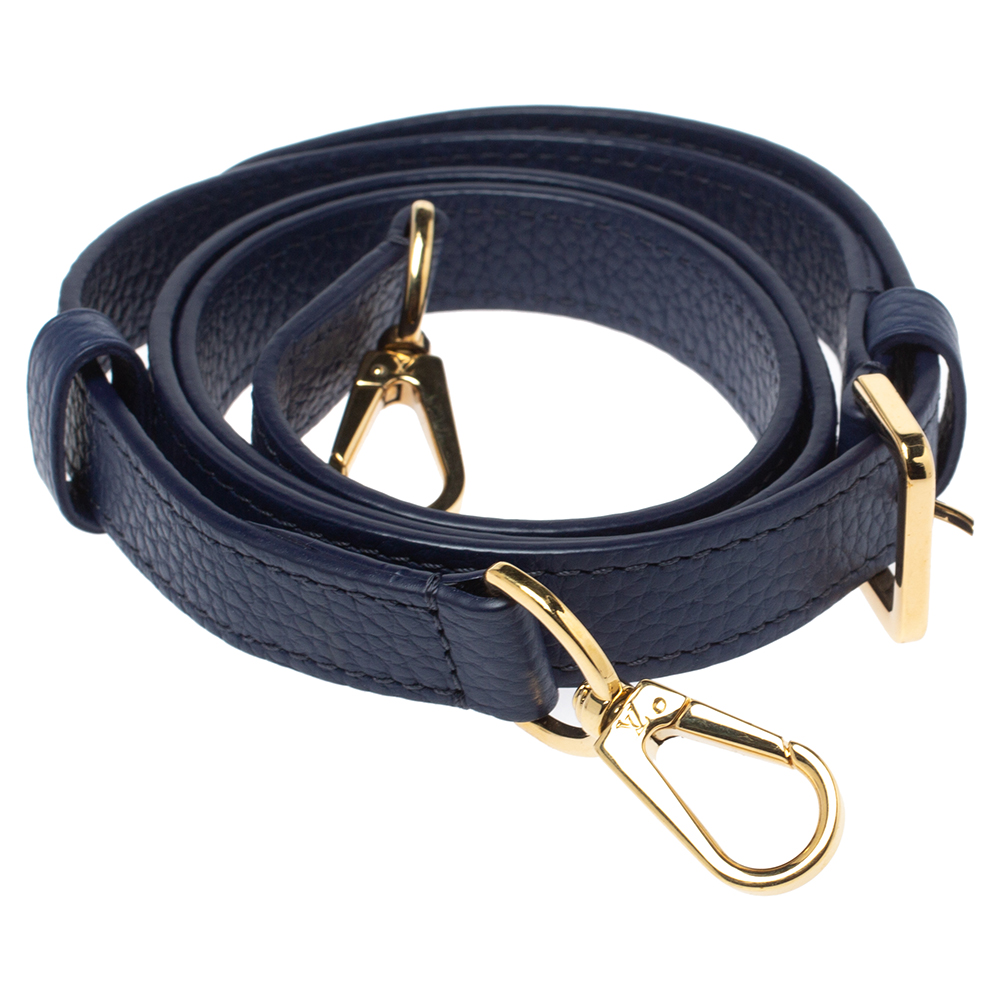 

Louis Vuitton Indigo Leather Adjustable Shoulder Strap, Blue