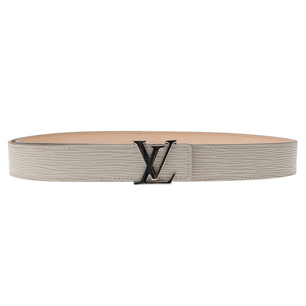 Louis Vuitton Ivory Epi Leather Initials Belt 85CM