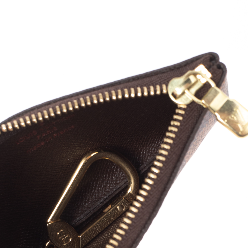 

Louis Vuitton Damier Ebene Canvas Key Pouch, Brown
