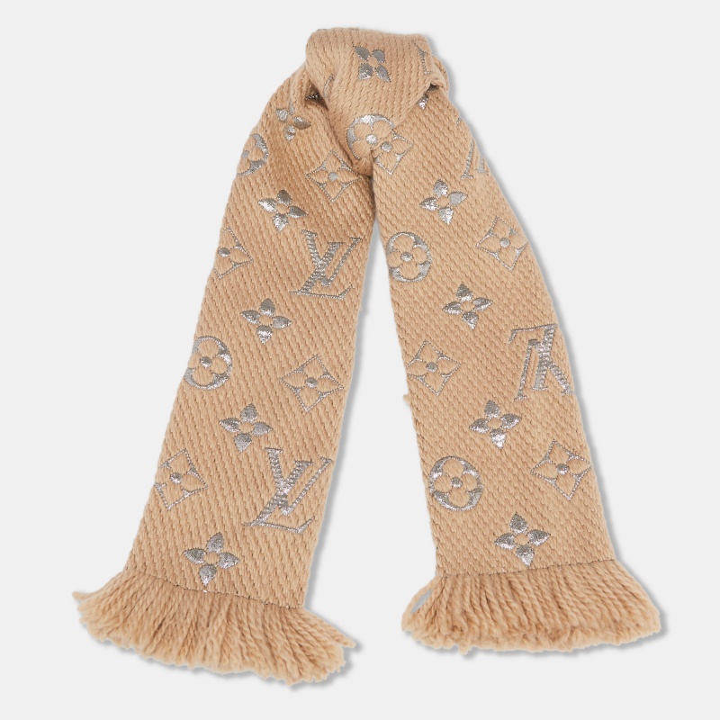 

Louis Vuitton Beige Logomania Shine Scarf