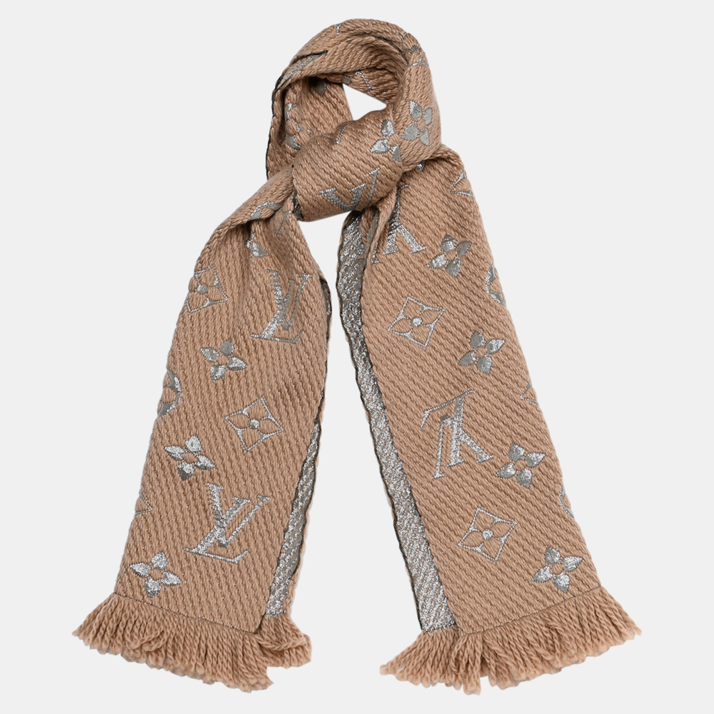 

Louis Vuitton Beige Logomania Shine Scarf