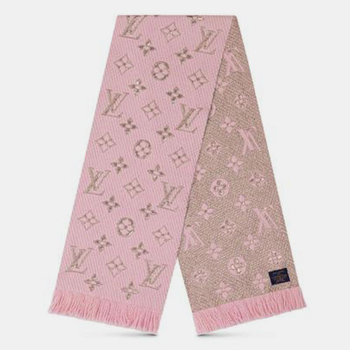 

Louis Vuitton Rose Ballerine Logomania Shine Scarf, Pink