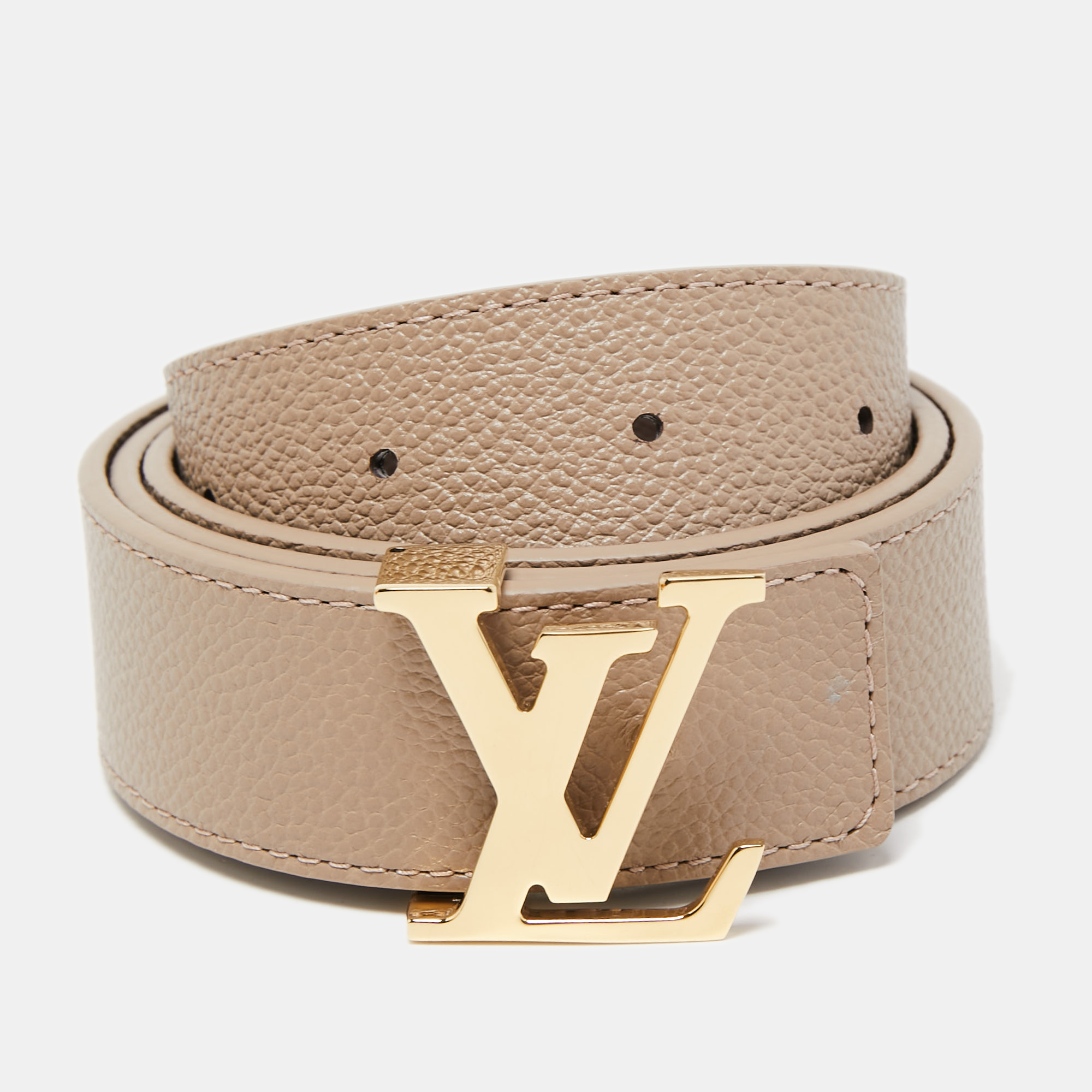 

Louis Vuitton Tourterelle Beige Monogram Canvas and Leather LV Initiales Reversible Belt