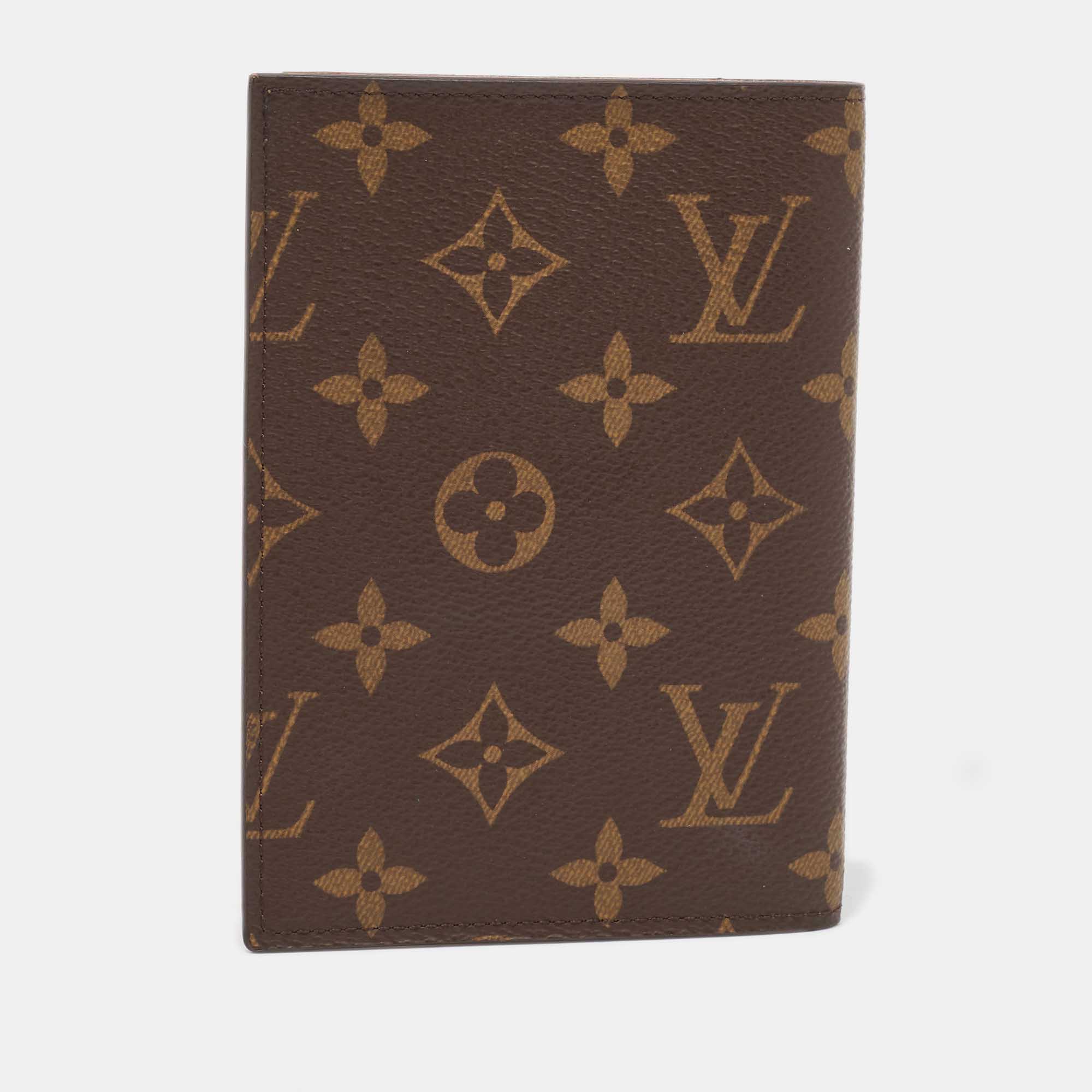 

Louis Vuitton Monogram Canvas Passport Cover, Brown