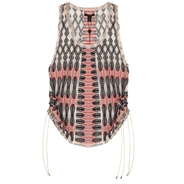 Pre Owned Louis Vuitton Patterned Sleeveless Top S