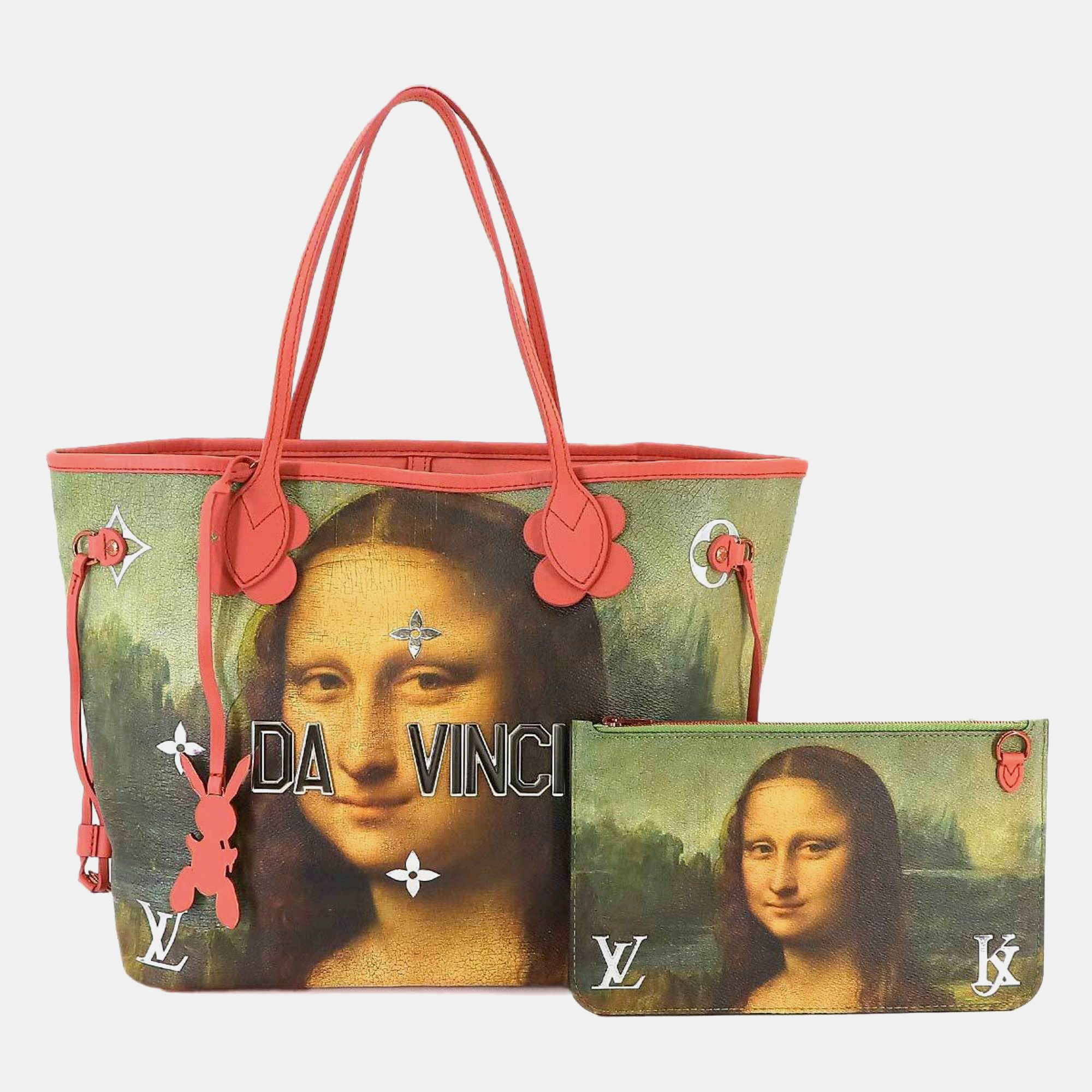 

Louis Vuitton Multicolor Leather Masters Collection Da Vinci Neverfull MM Tote Bag