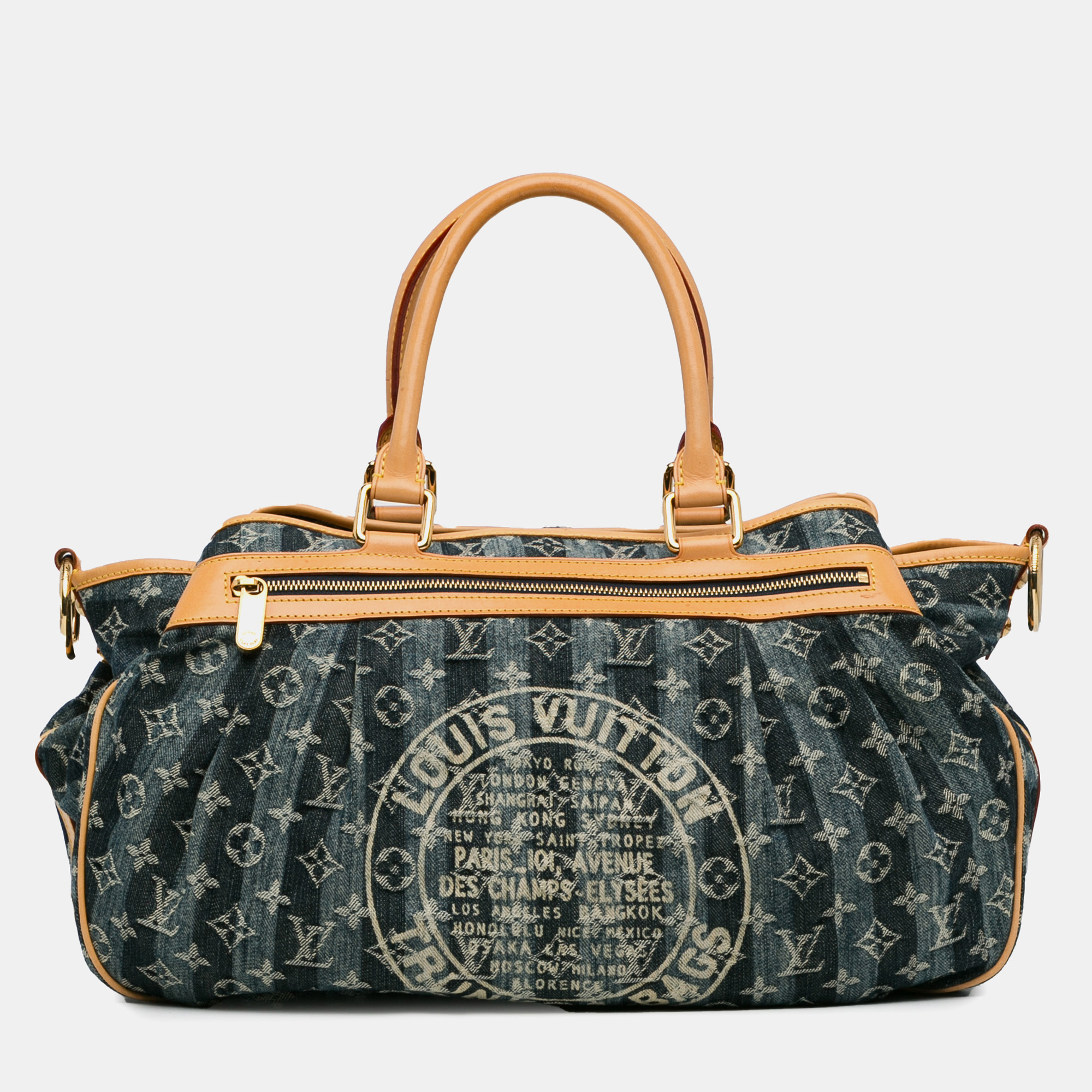 

Louis Vuitton Monogram Denim Porte Epaule Raye Cabas GM Bag, Blue