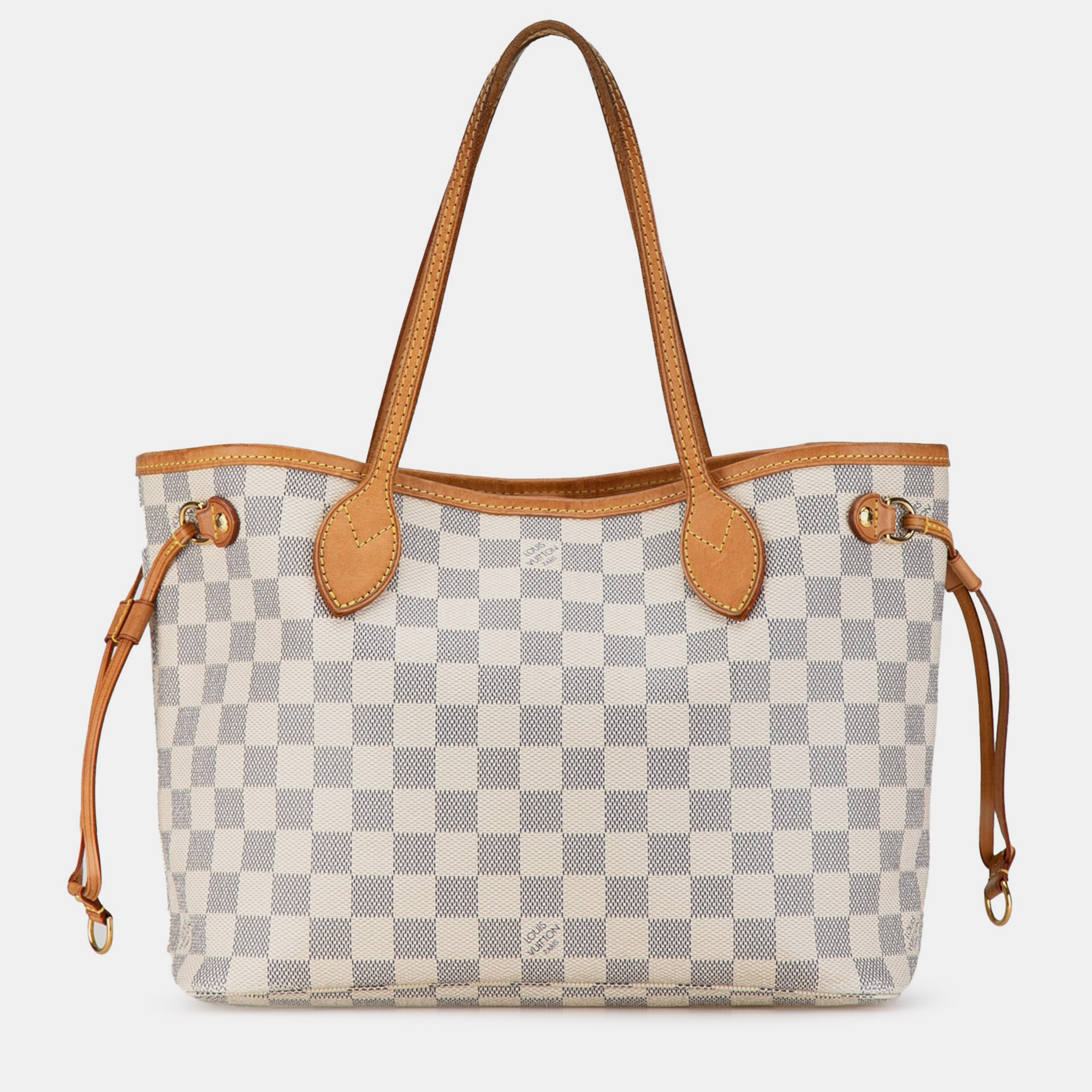 

Louis Vuitton Damier Azur Neverfull PM Bag, White