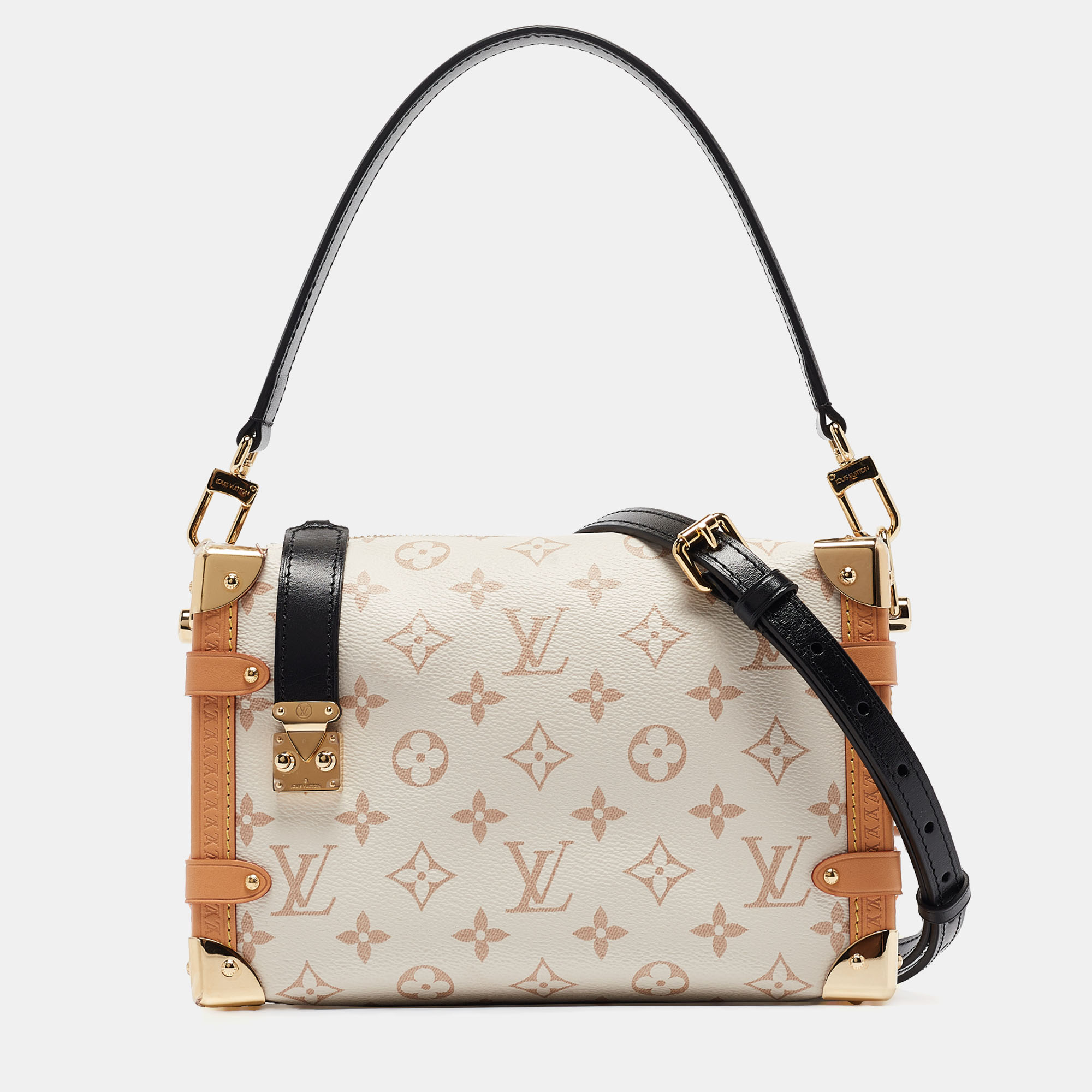 

Louis Vuitton Monogram Dune Canvas Side Trunk MM Bag, Beige