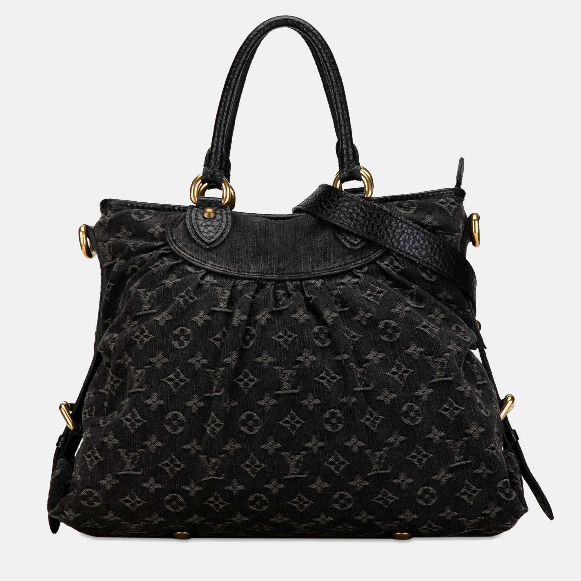 

Louis Vuitton Monogram Denim Canvas Neo Cabby GM Tote Bag, Black