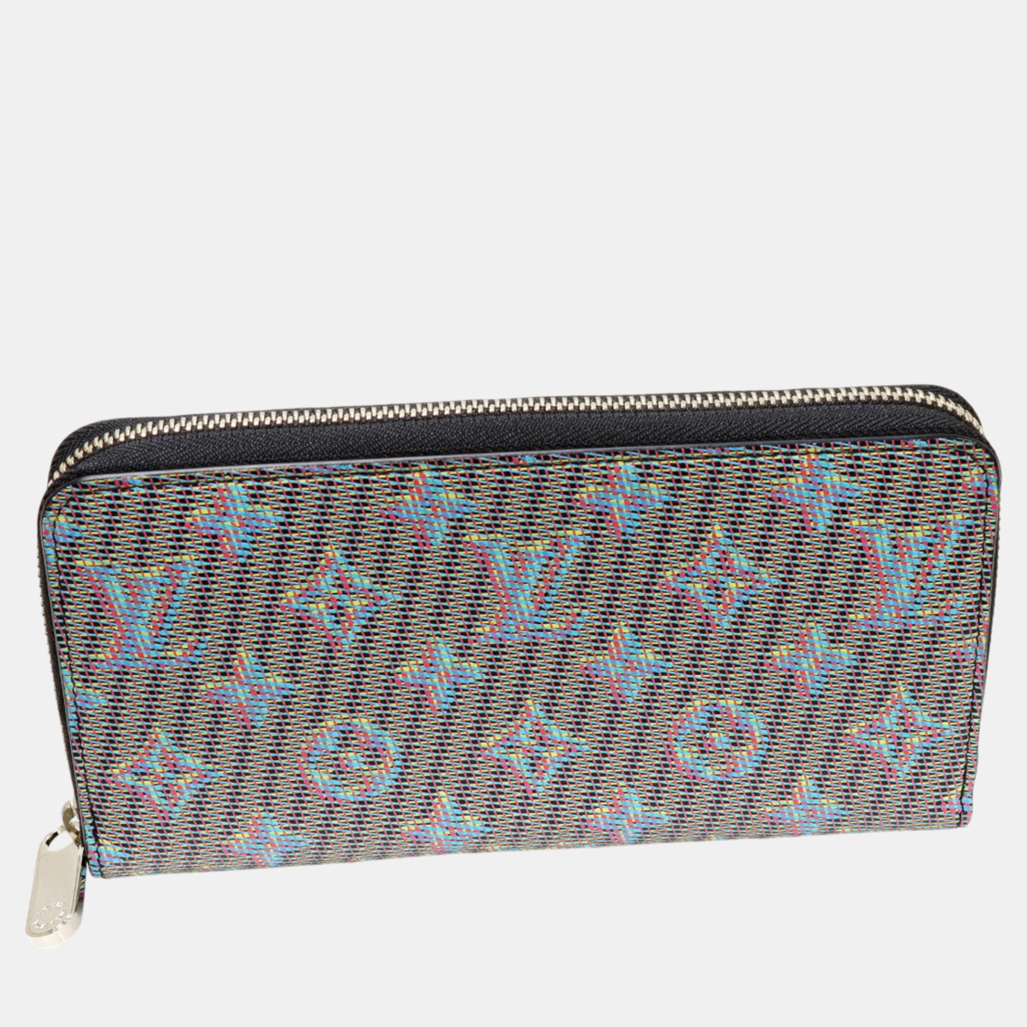

Louis Vuitton Blue/Silver Monogram Canvas Zippy Wallet