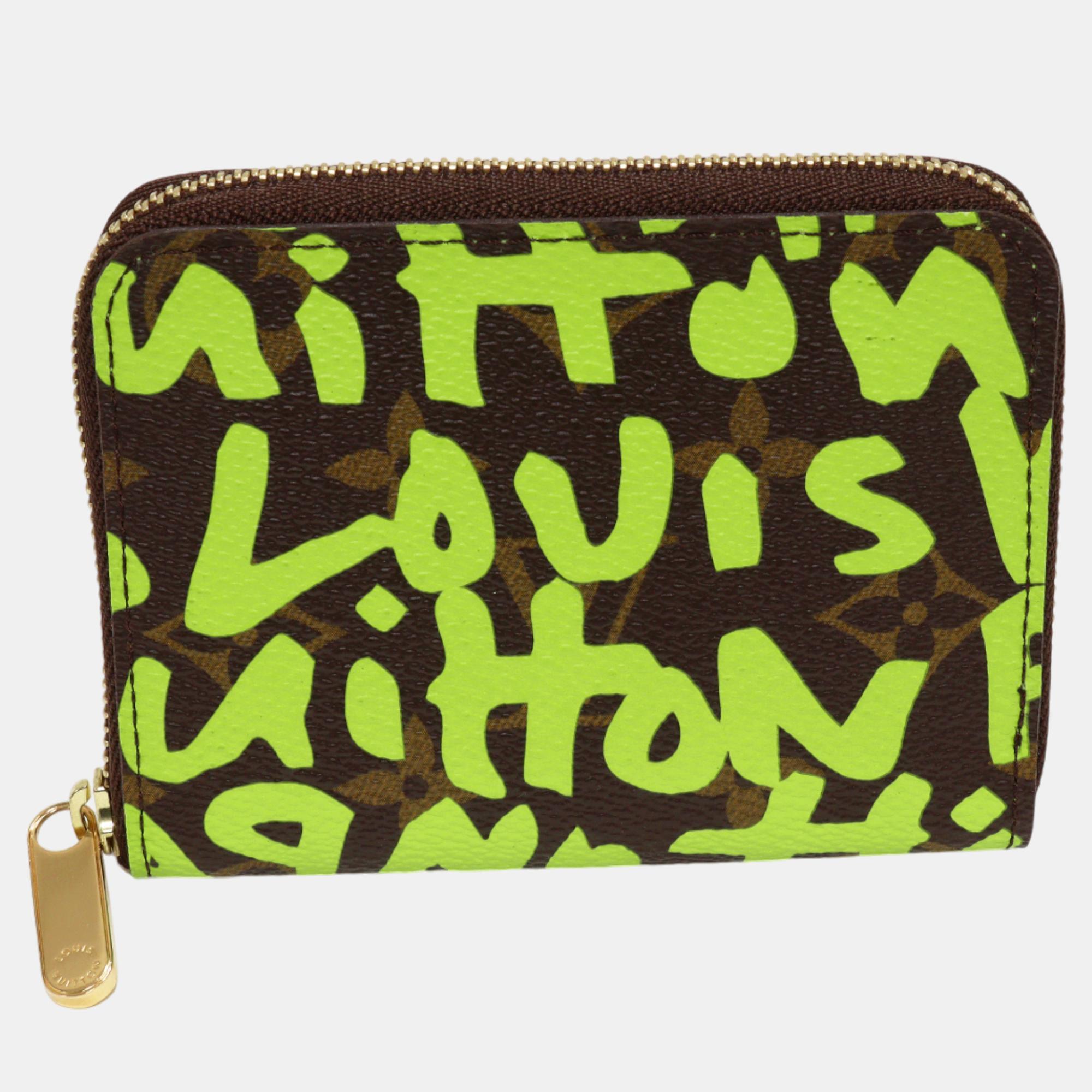 

Louis Vuitton Monogram Canvas Zippy Coin Purse M93709 Green Leather