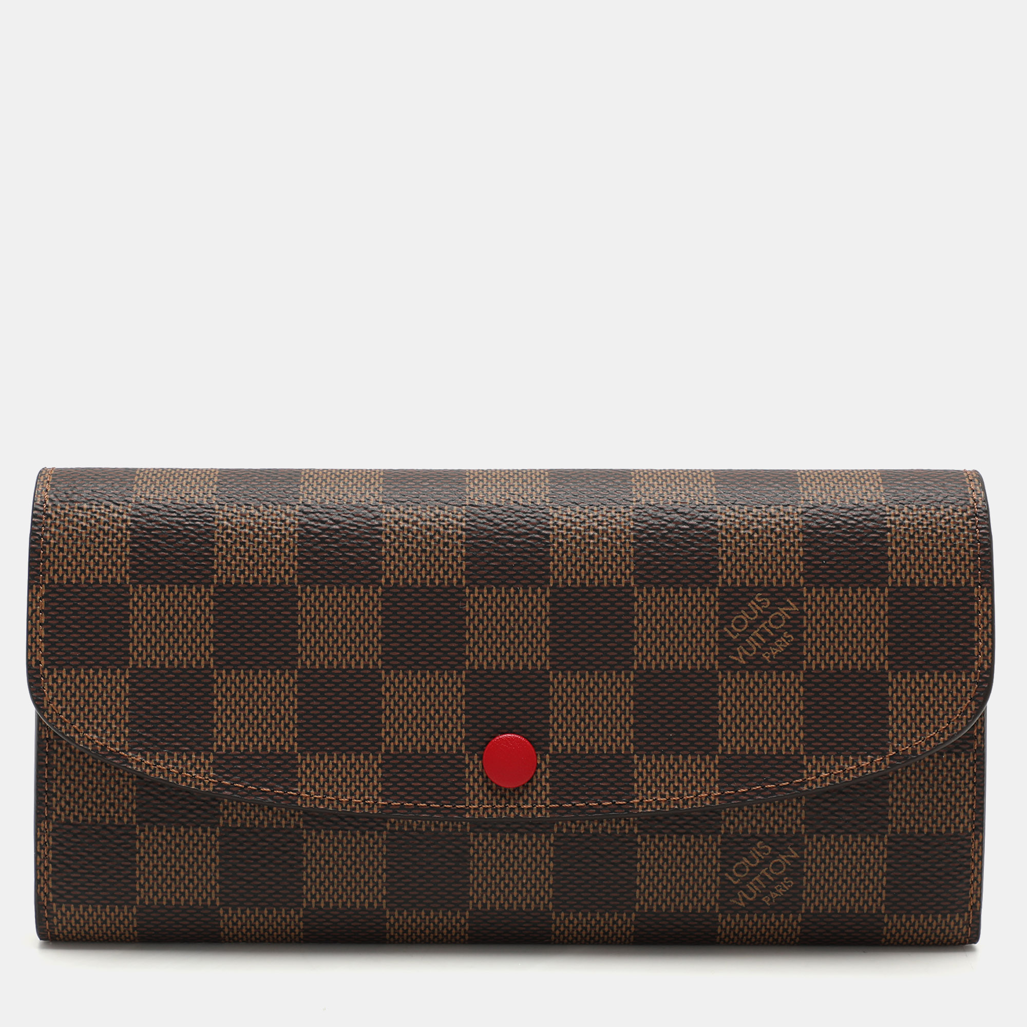 

Louis Vuitton Damier Ebene Canvas Emilie Wallet, Brown